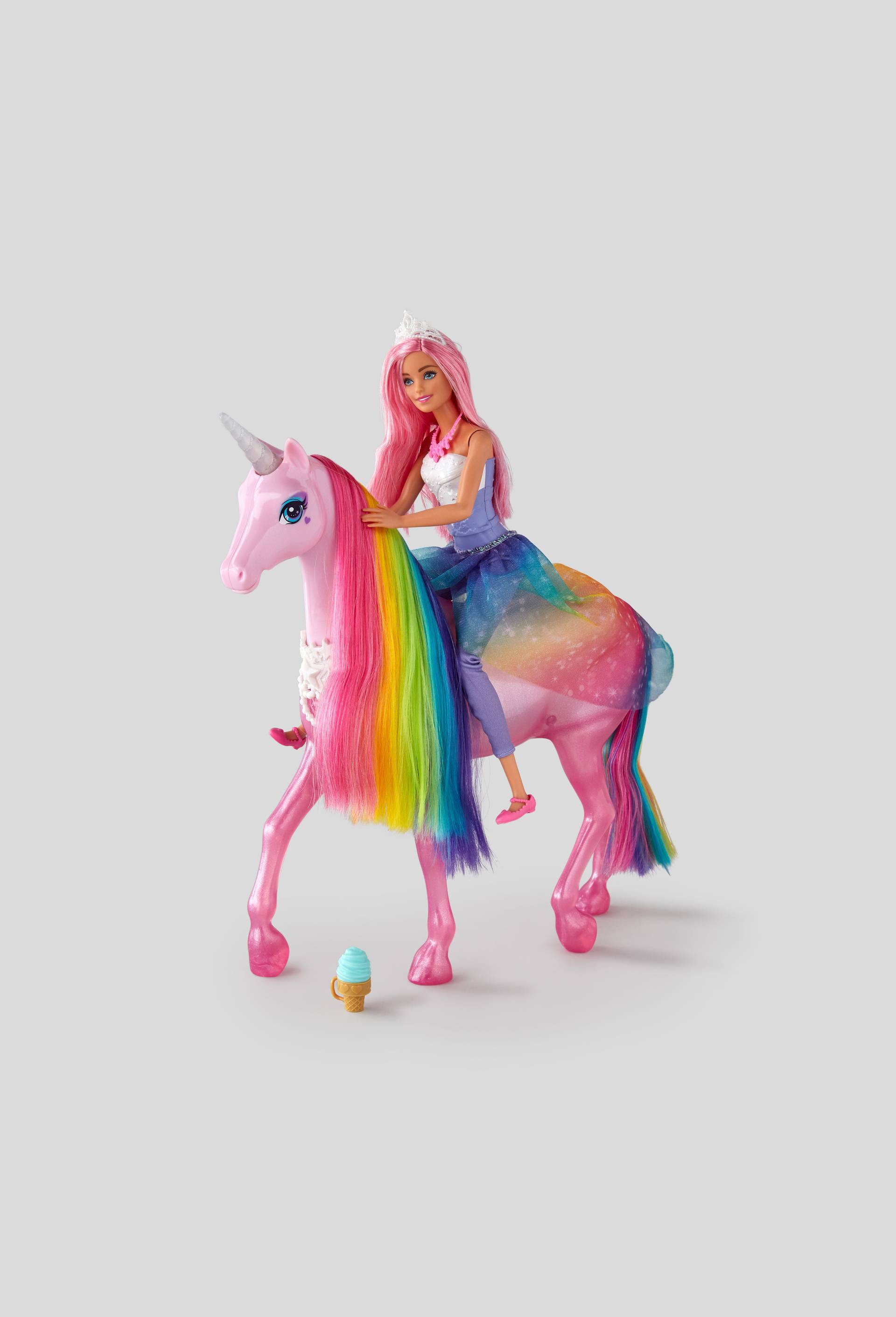 Barbie et sa licorne lumière magique, Rose, large image number 0.0