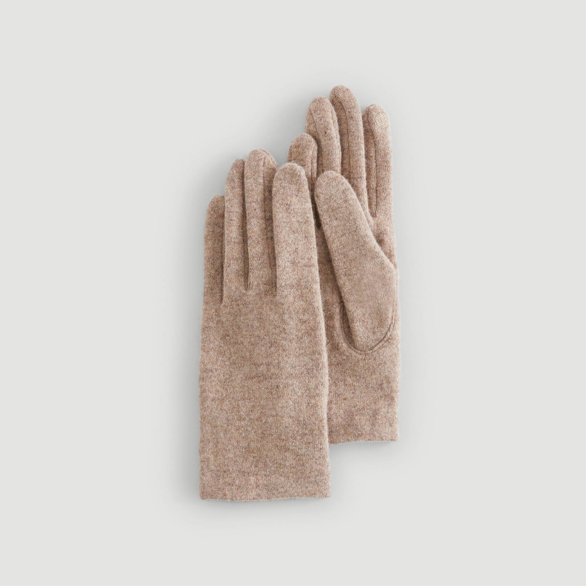Gants en laine tactiles, Brun clair, large image number 0