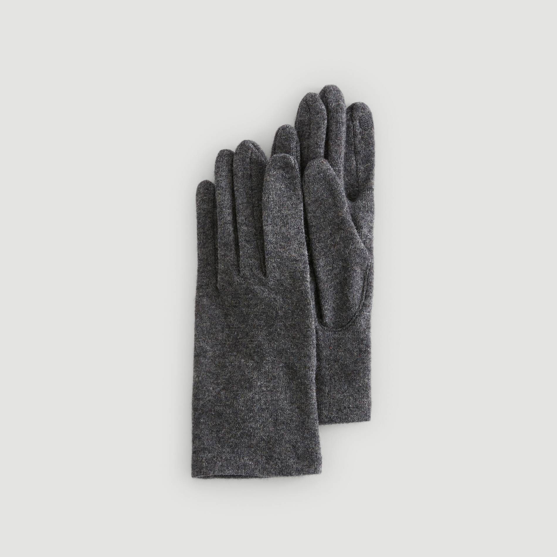 Gants en laine tactiles, Gris moyen, large image number 0