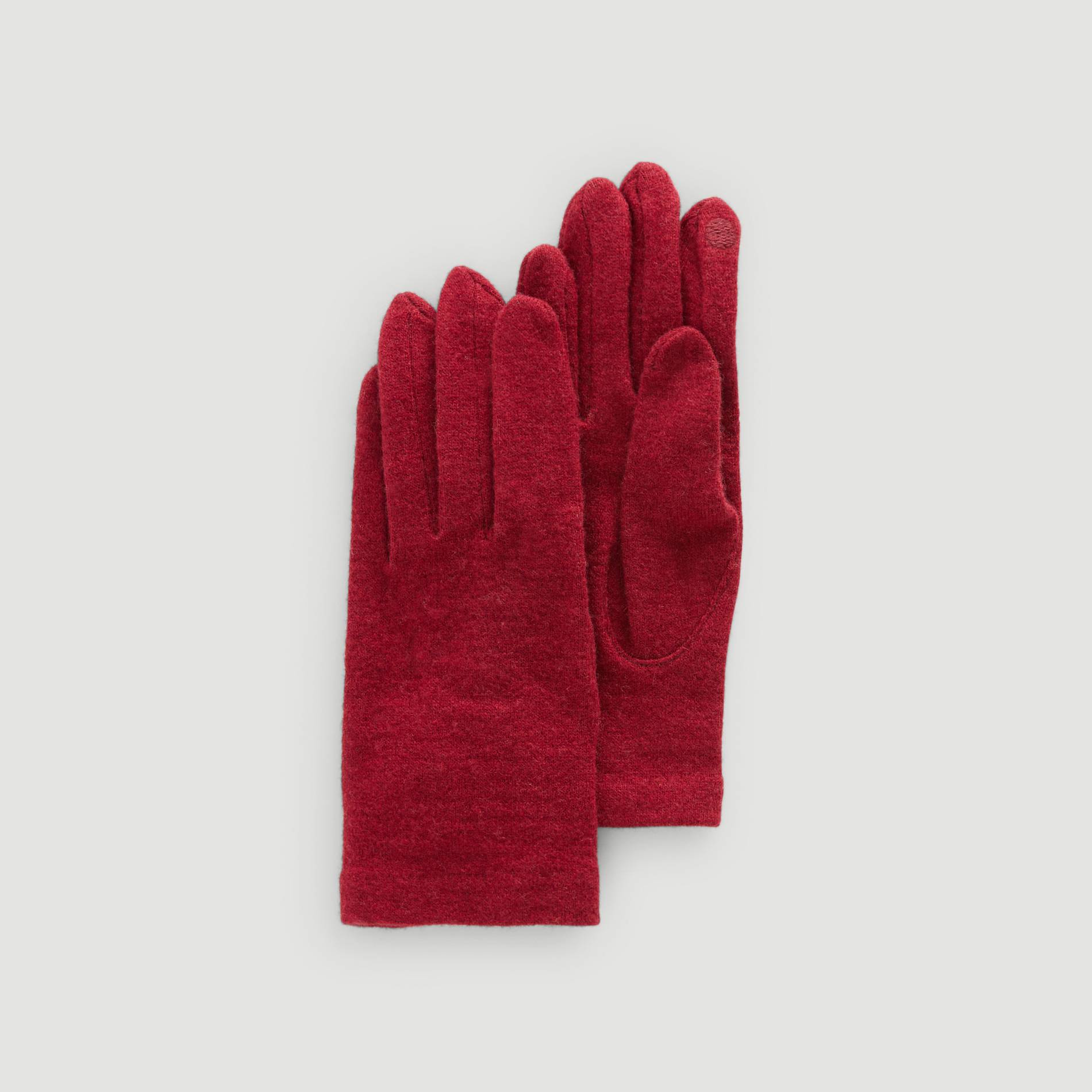 Gants en laine tactiles, Bordeaux, large image number 0.0