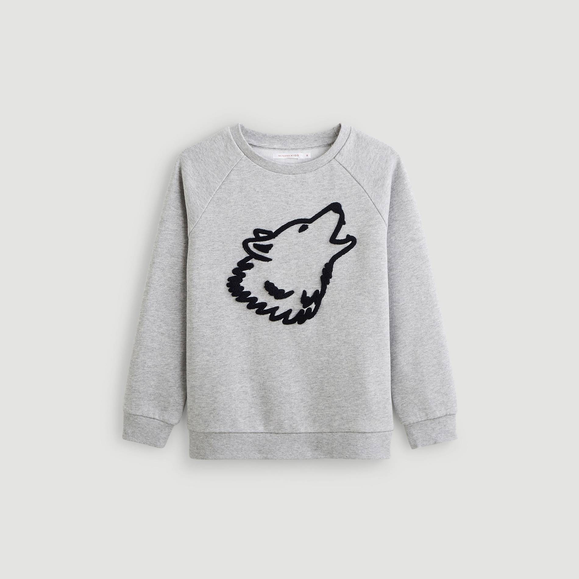 Sweat imprime, Gris clair, large image number 0.0