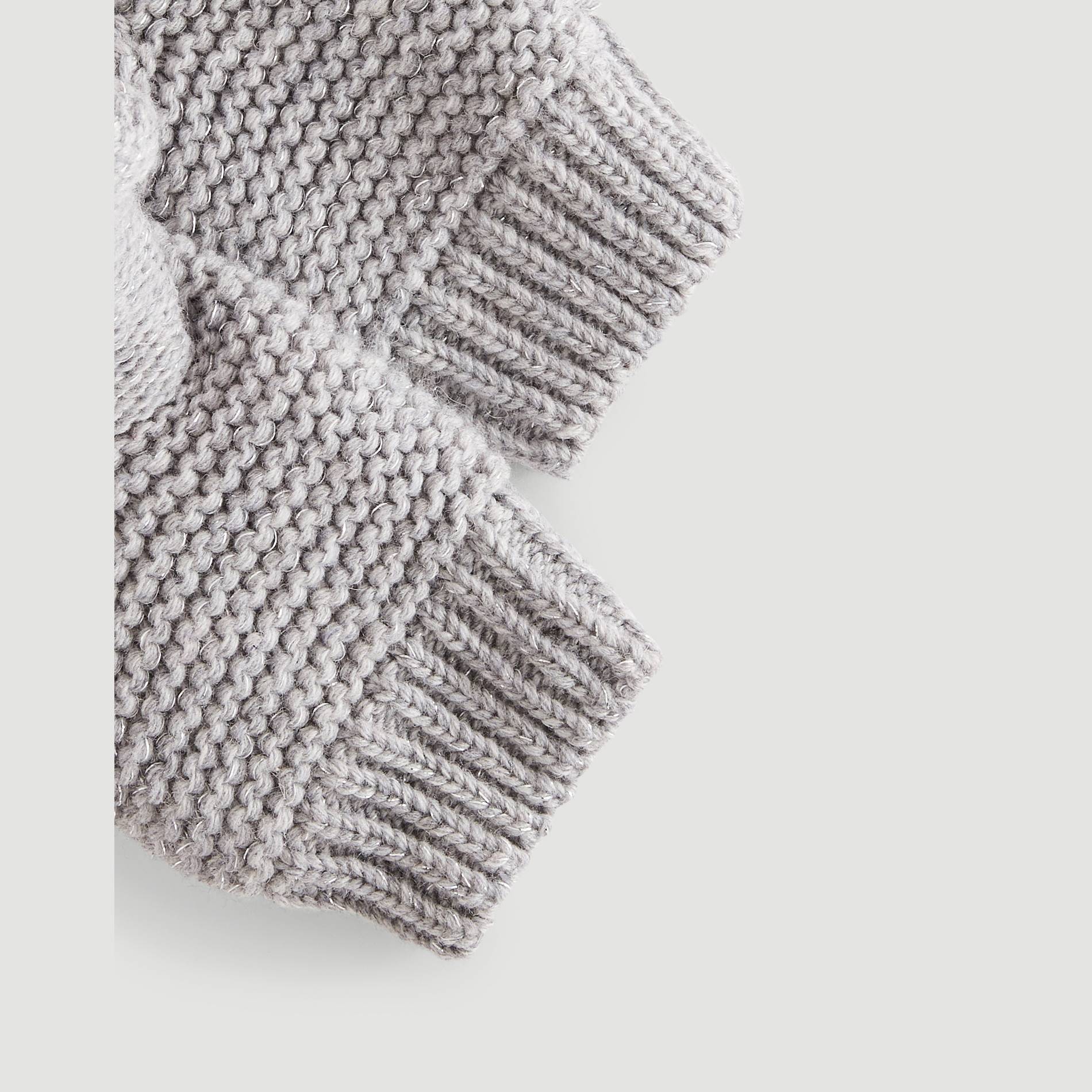 Moufles tricot, Gris moyen, large image number 1