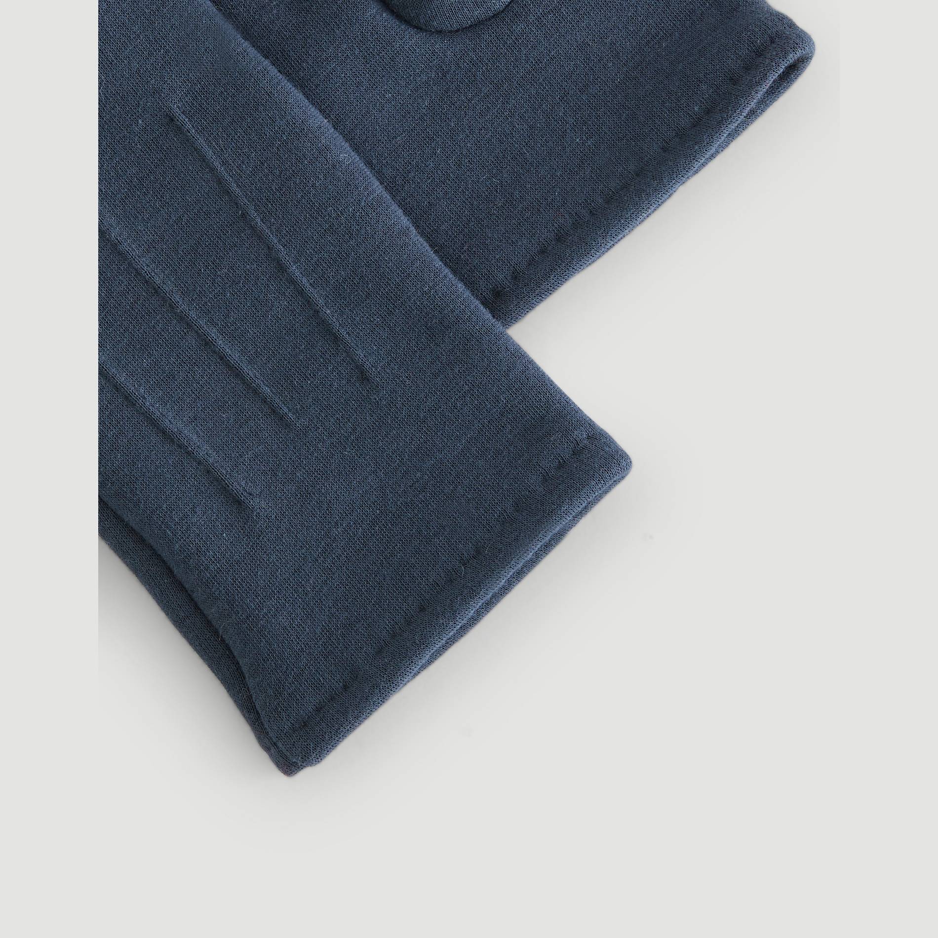 Gants coupes-cousus unis touche tactile, Bleu marine, large image number 1.0
