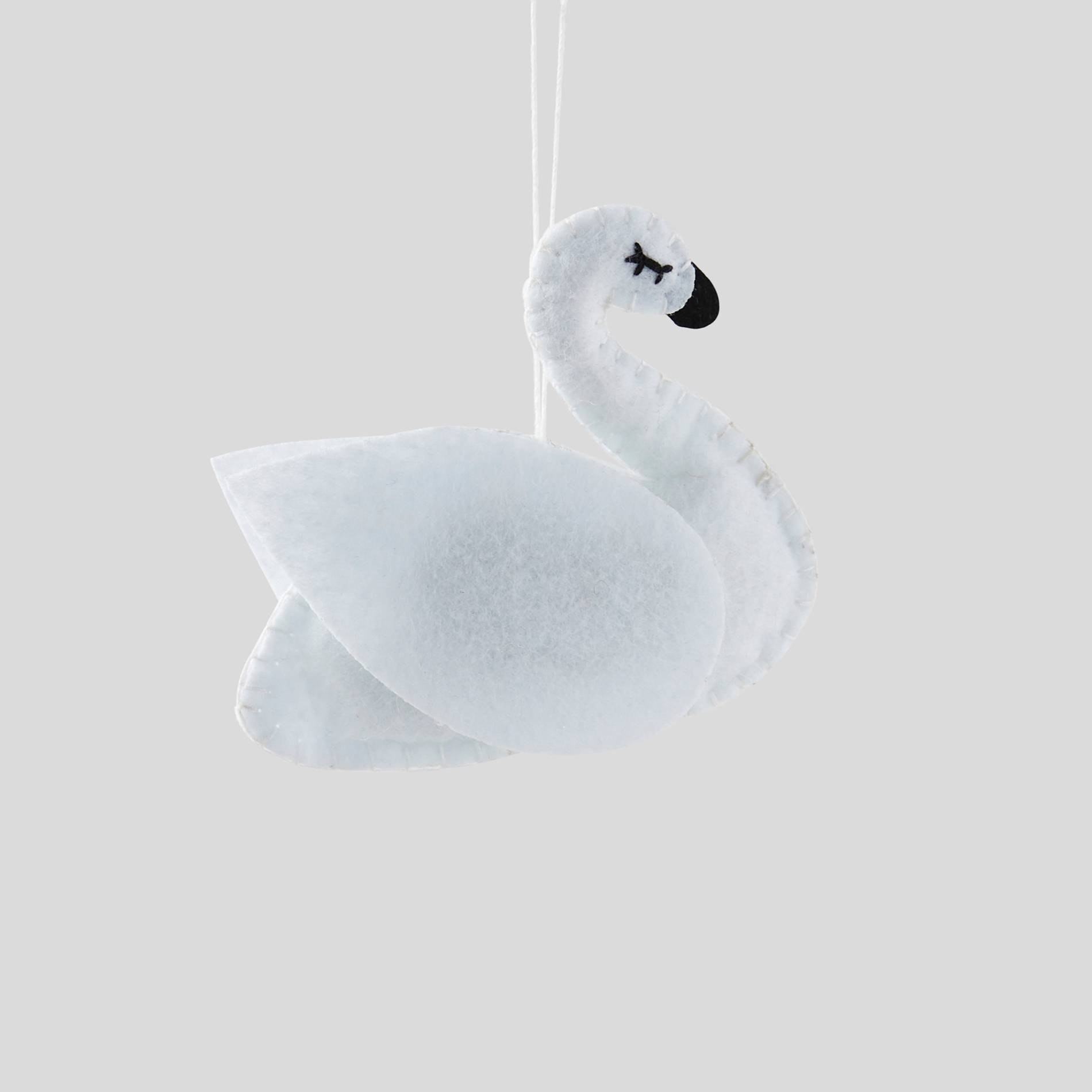 Ornement cygne, Blanc, large image number 0