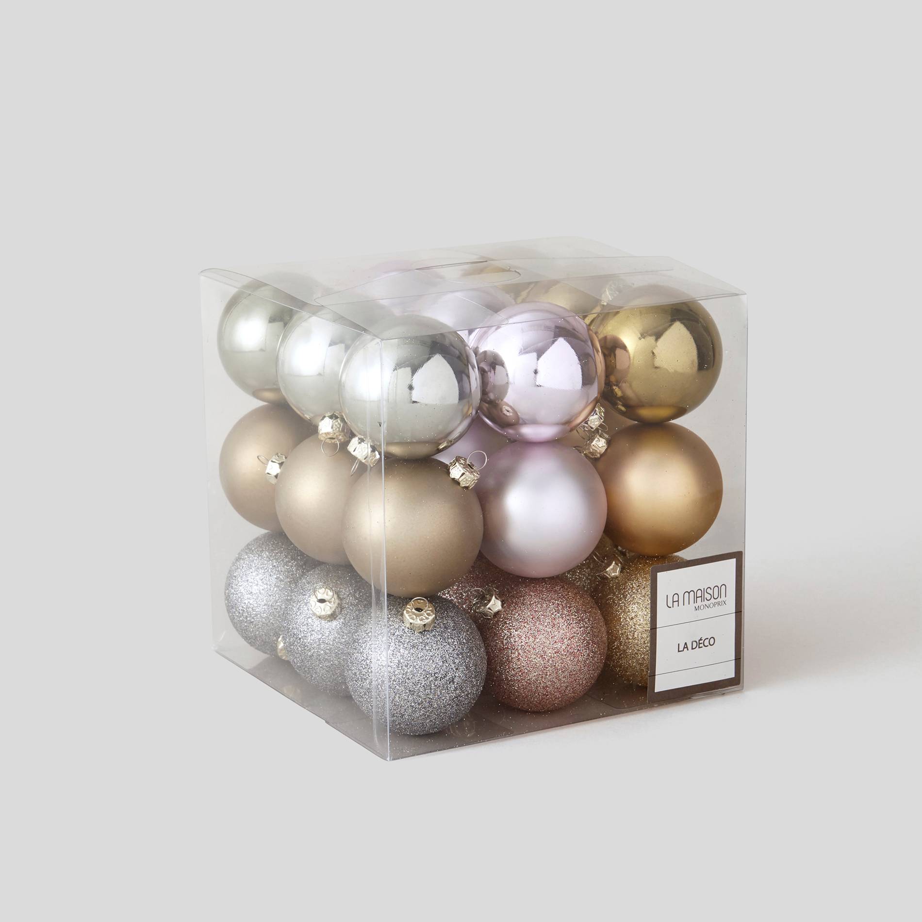Boîte de 27 boules en plastique, S/M, Tilleul, large image number 0.0
