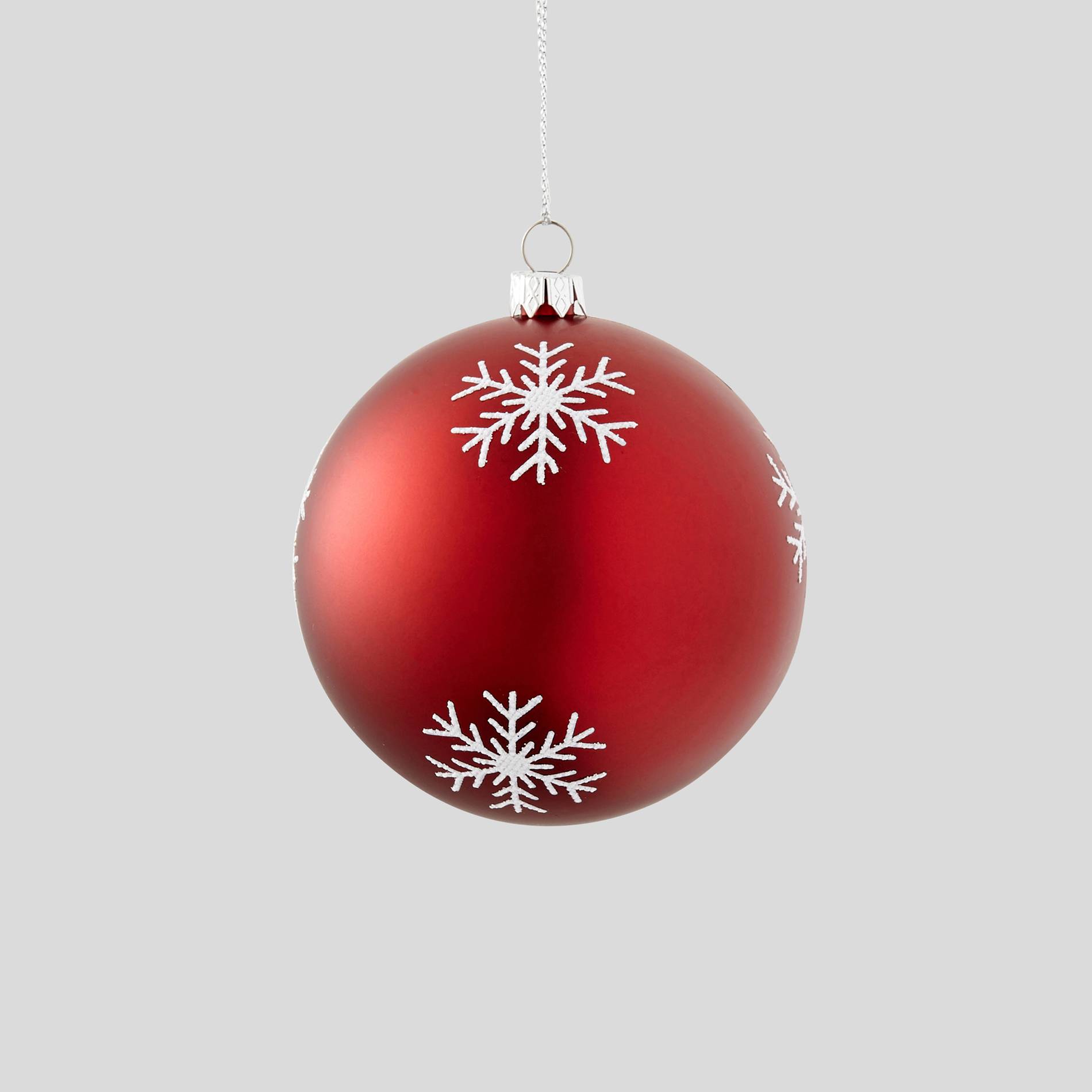Boule flocon en plastique, Blanc, large image number 0