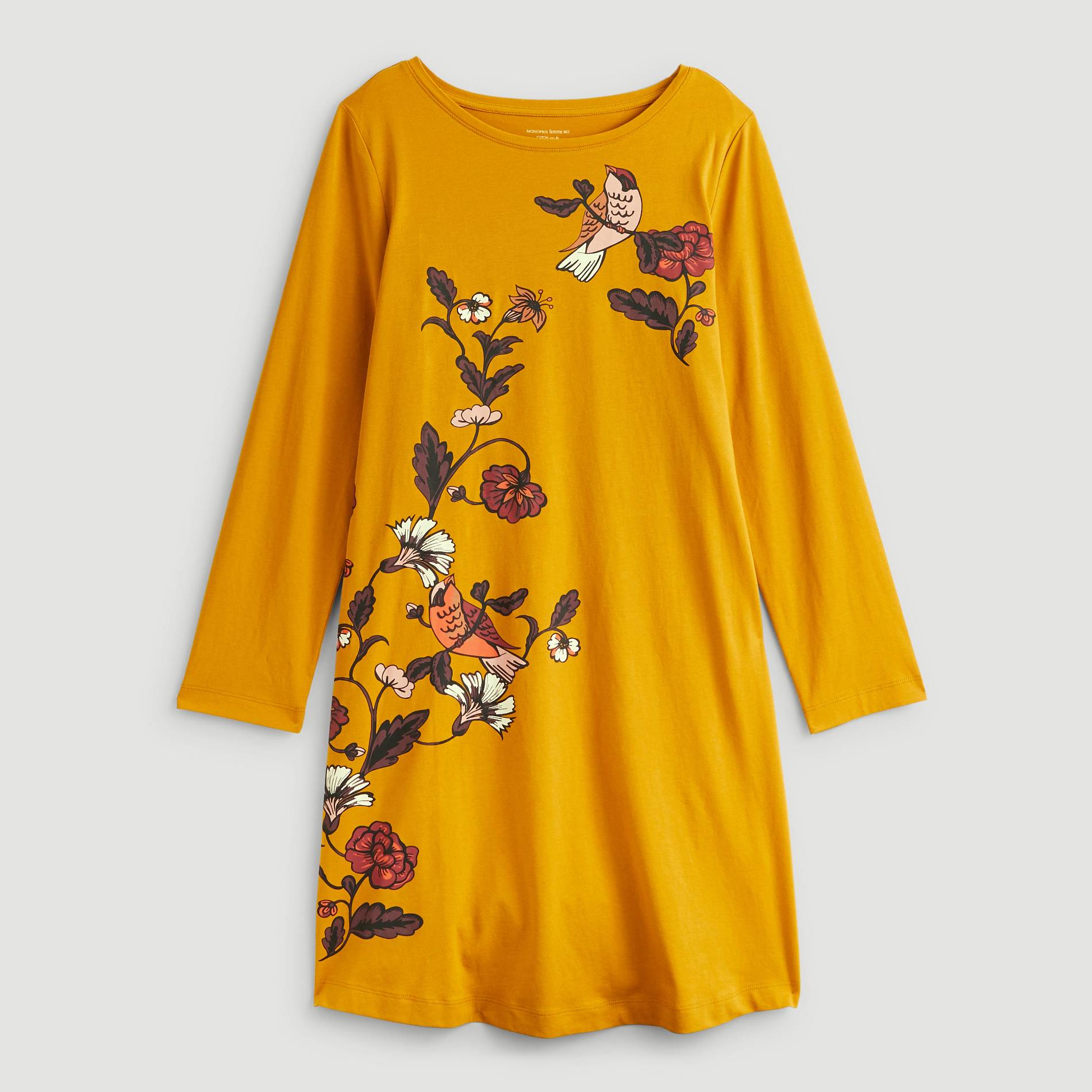 Chemise de nuit ample en coton BIO, Safran, large image number 2