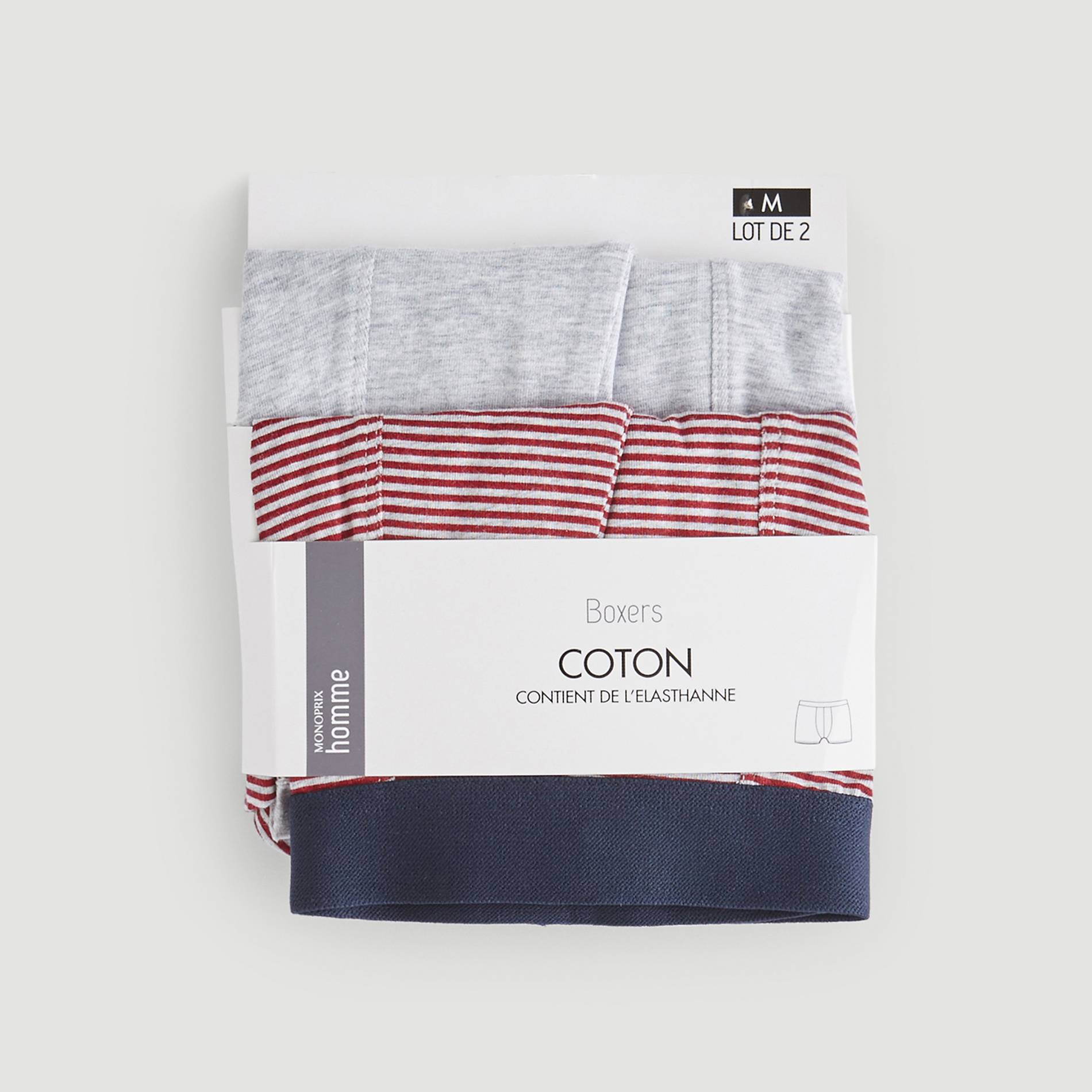 Lot de 2 boxers, Carmin, large image number 0.0