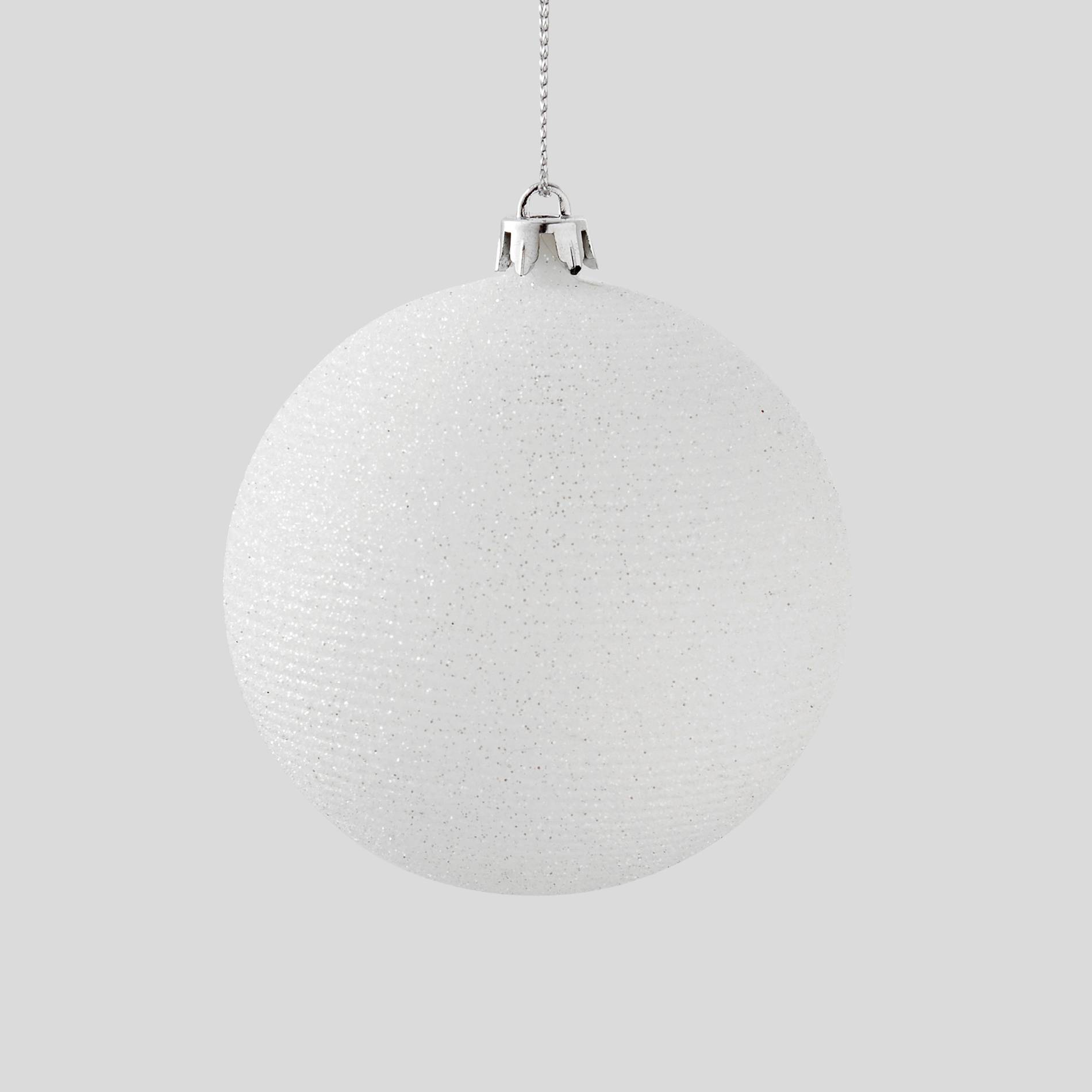 Boule en plastique rayé, Blanc, large image number 0
