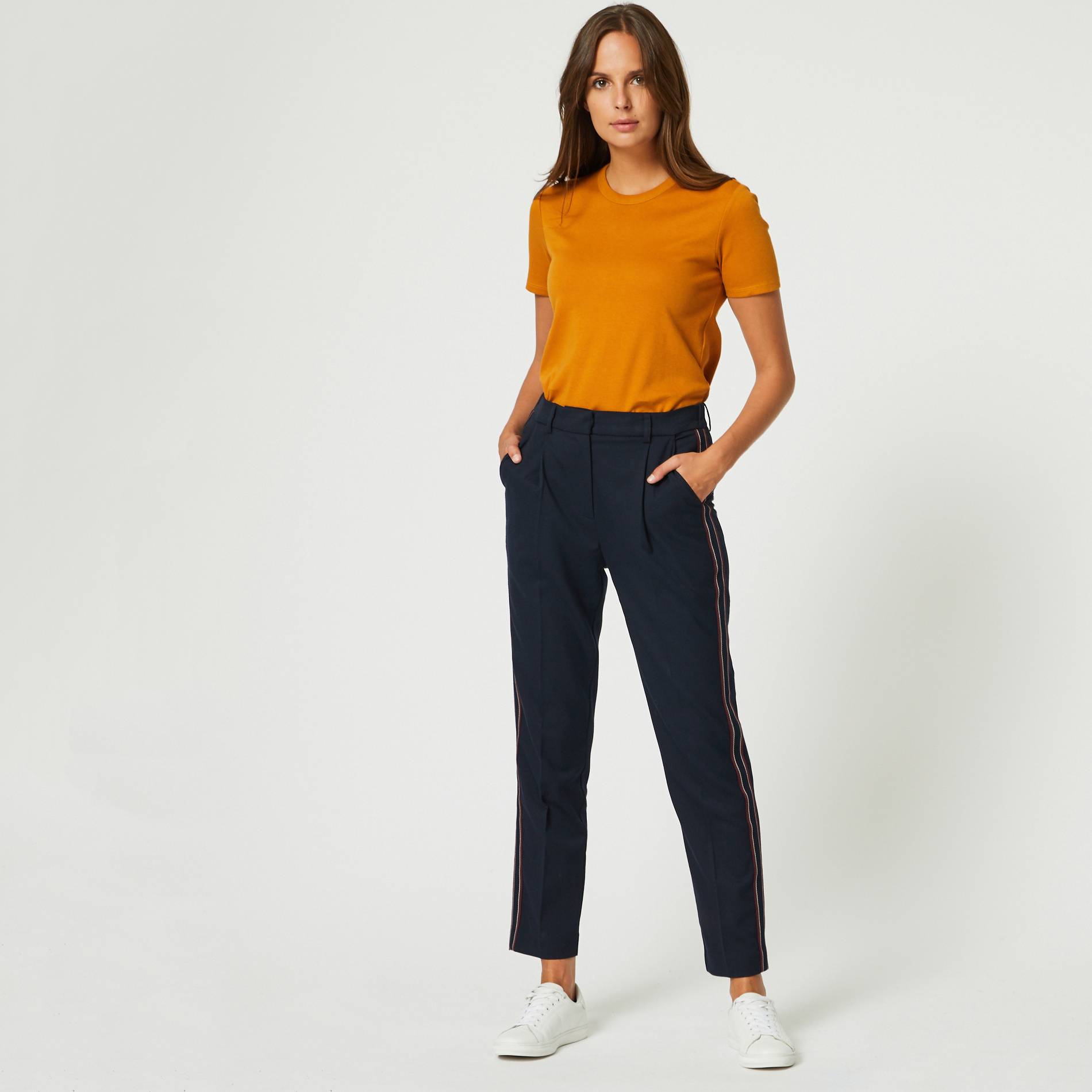 Pantalon viscose, Bleu marine, large image number 0.0