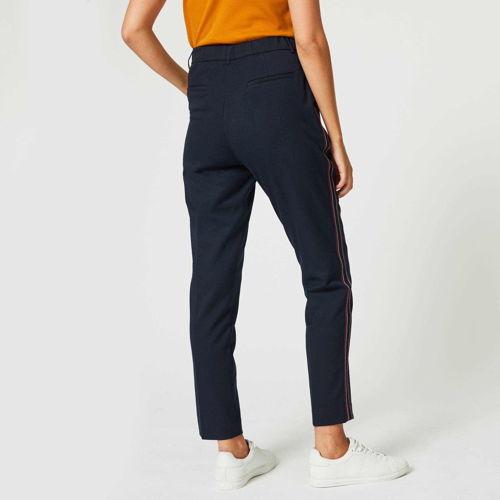 Pantalon viscose, Bleu marine, large image number 1