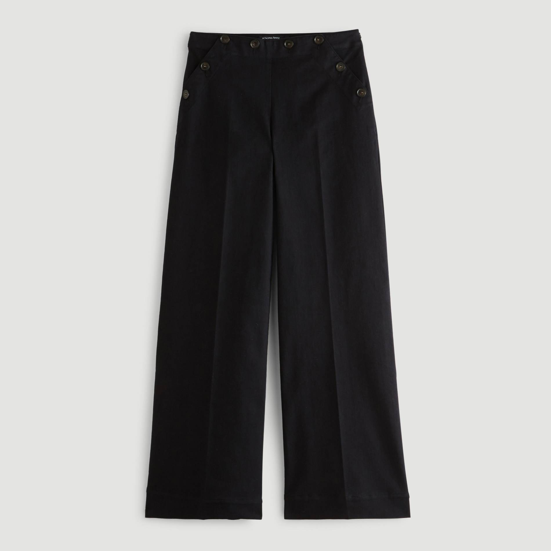 Pantalon large, Noir, large image number 2