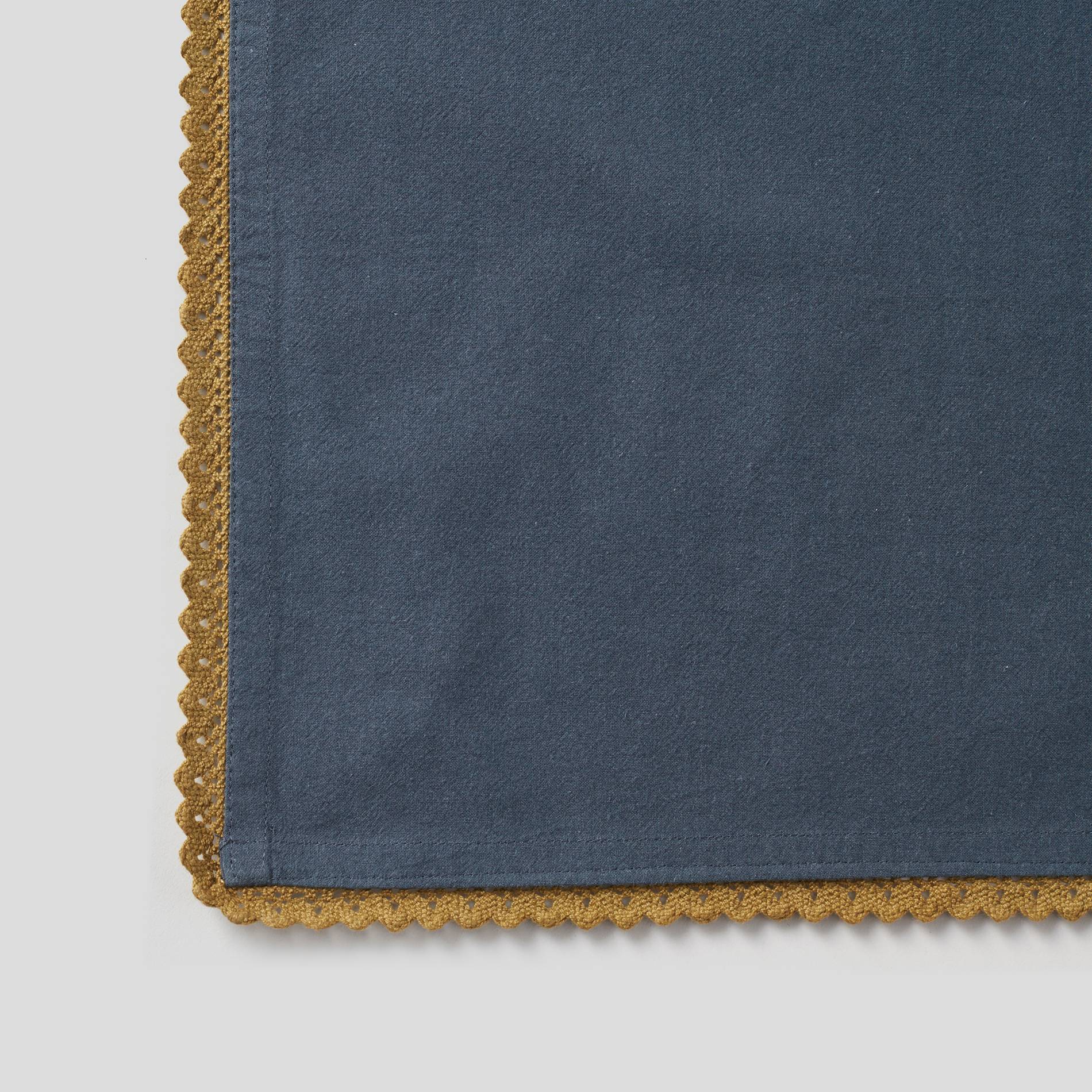 Torchon avec bord en crochet, Bleu marine, large image number 1.0