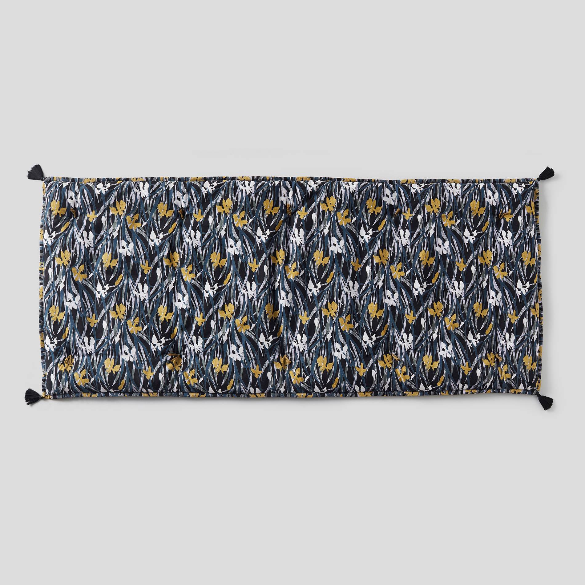 Futon velours, 80x180cm, Bleu marine, large image number 0