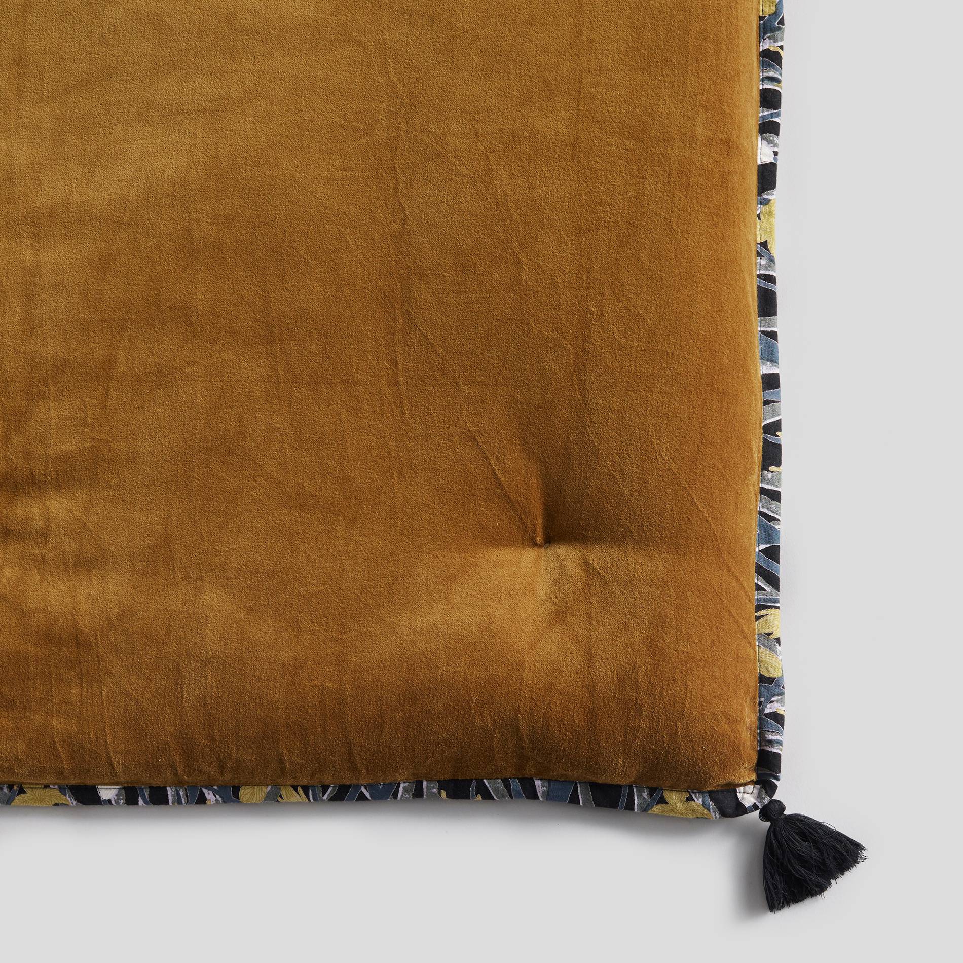 Futon velours, 80x180cm, Bleu marine, large image number 1.0