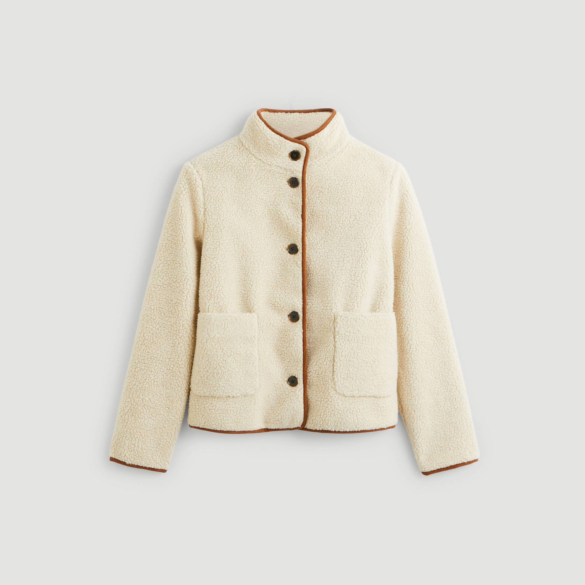 Veste courte bouclette, Ecru, large image number 2