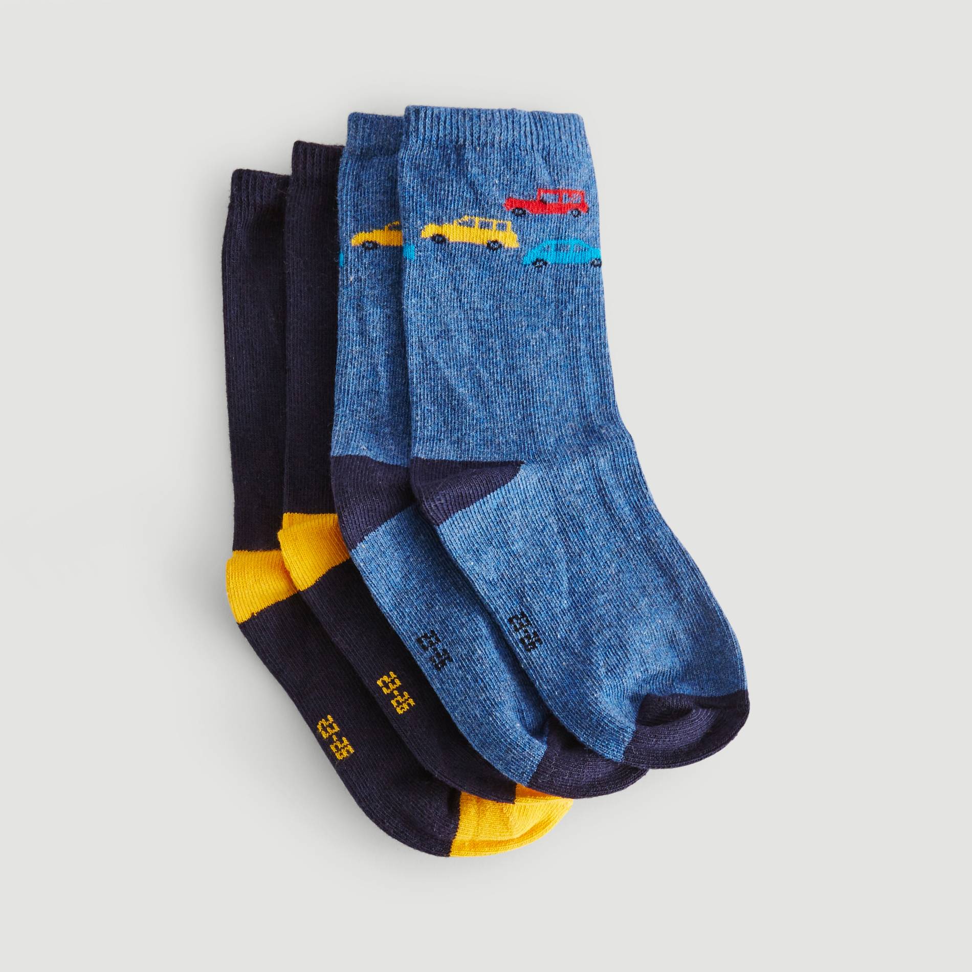 Lot de 2 paires de chaussettes imprimees, Bleu pâle, large image number 0