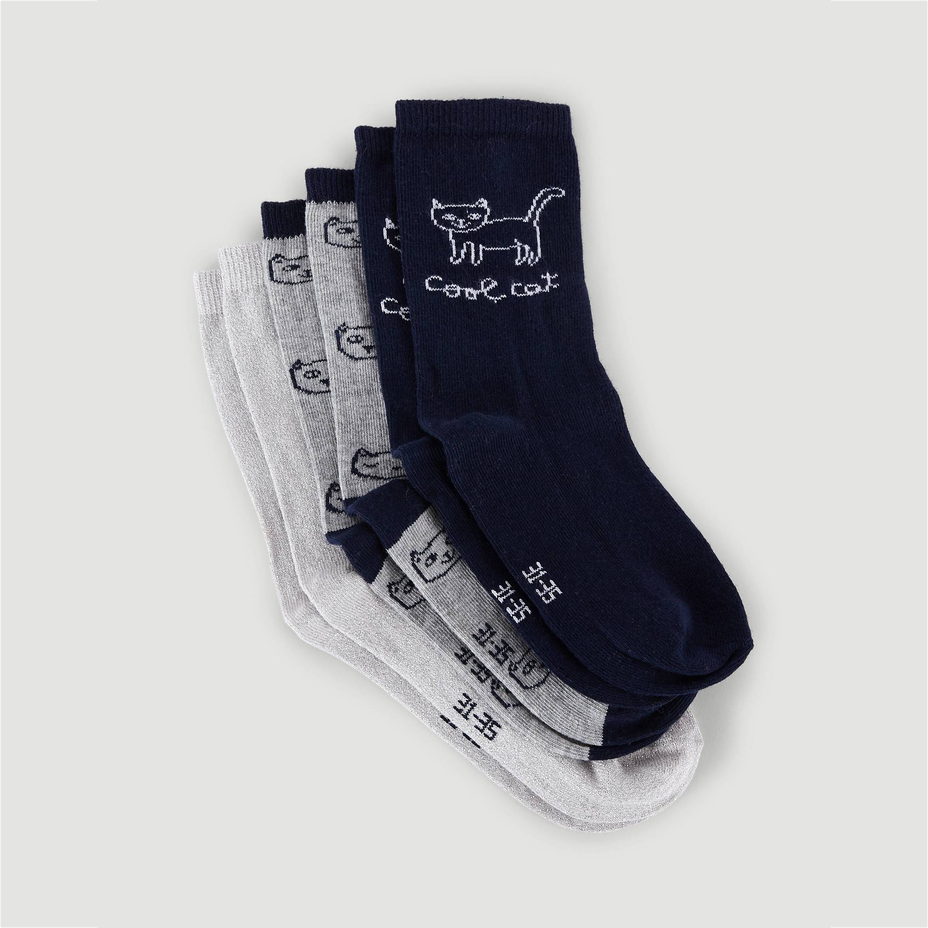Lot de 3 paires de chaussettes, Bleu marine, large image number 0