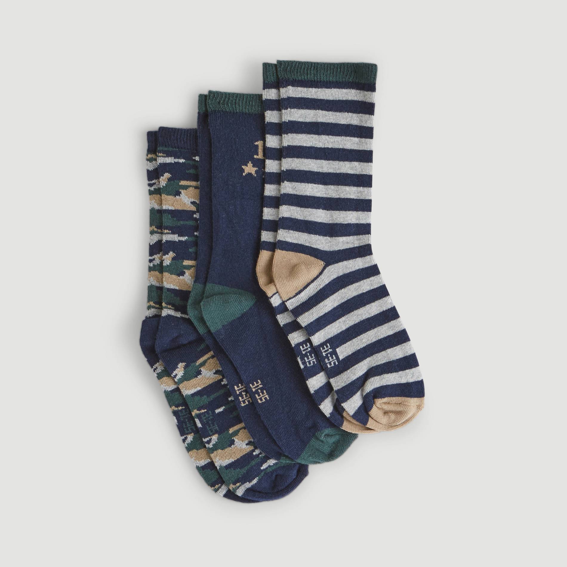 Lot de 3 paires de chaussettes - Oeko-Tex ®, Bleu marine, large image number 0.0