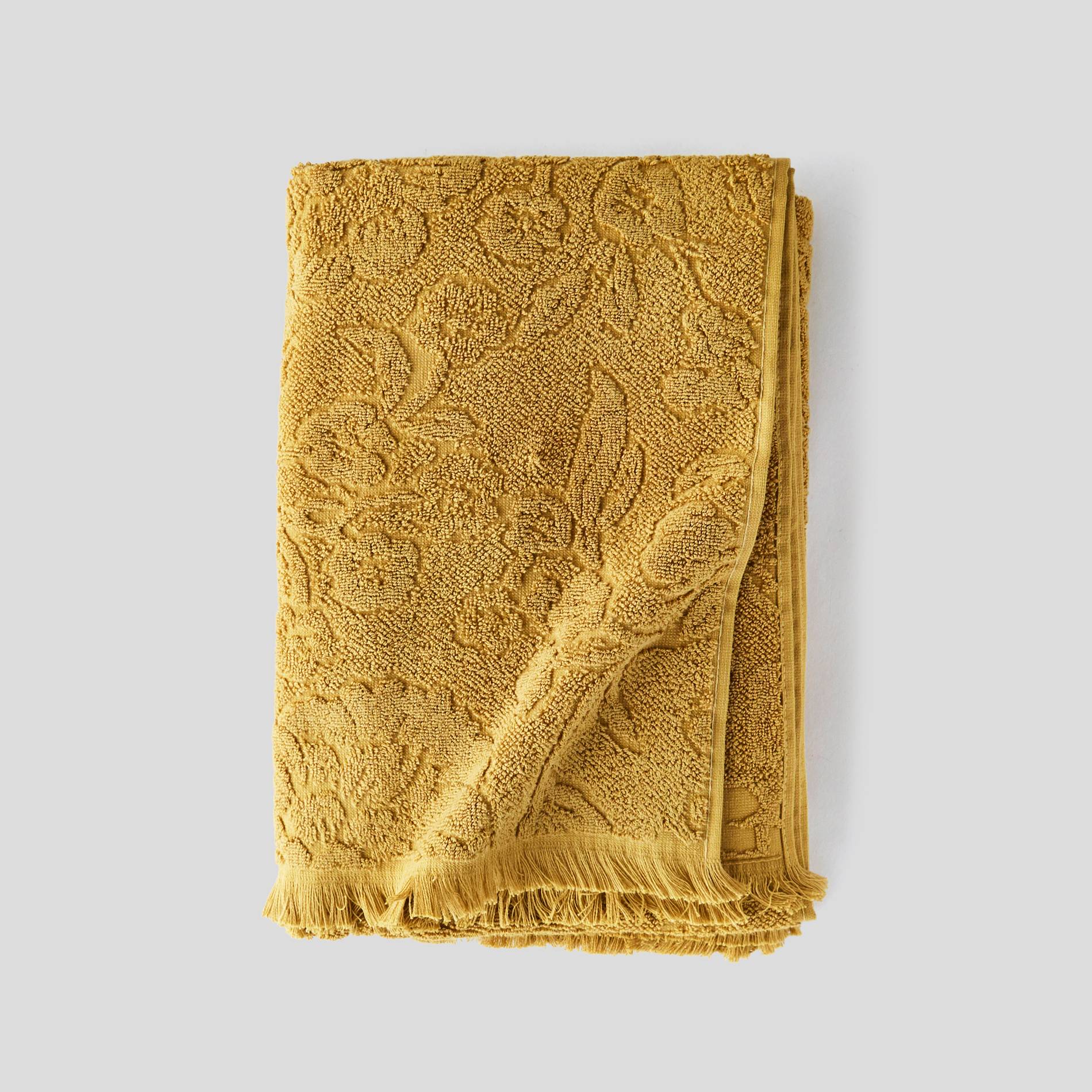 Drap de bain en jacquard, 70x140cm, Or, large image number 0