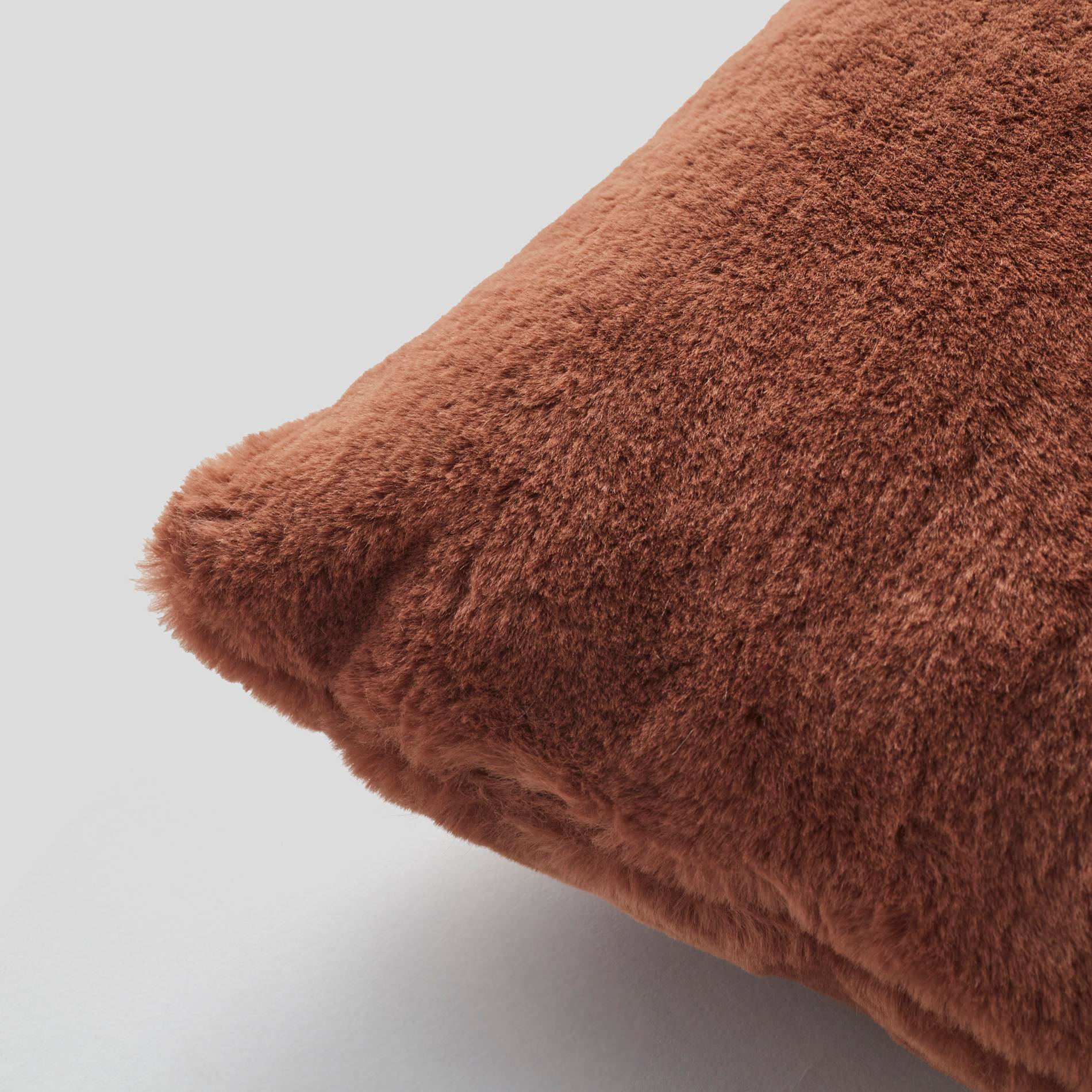 Coussin doudou marron, 40x40cm, Brun clair, large image number 1