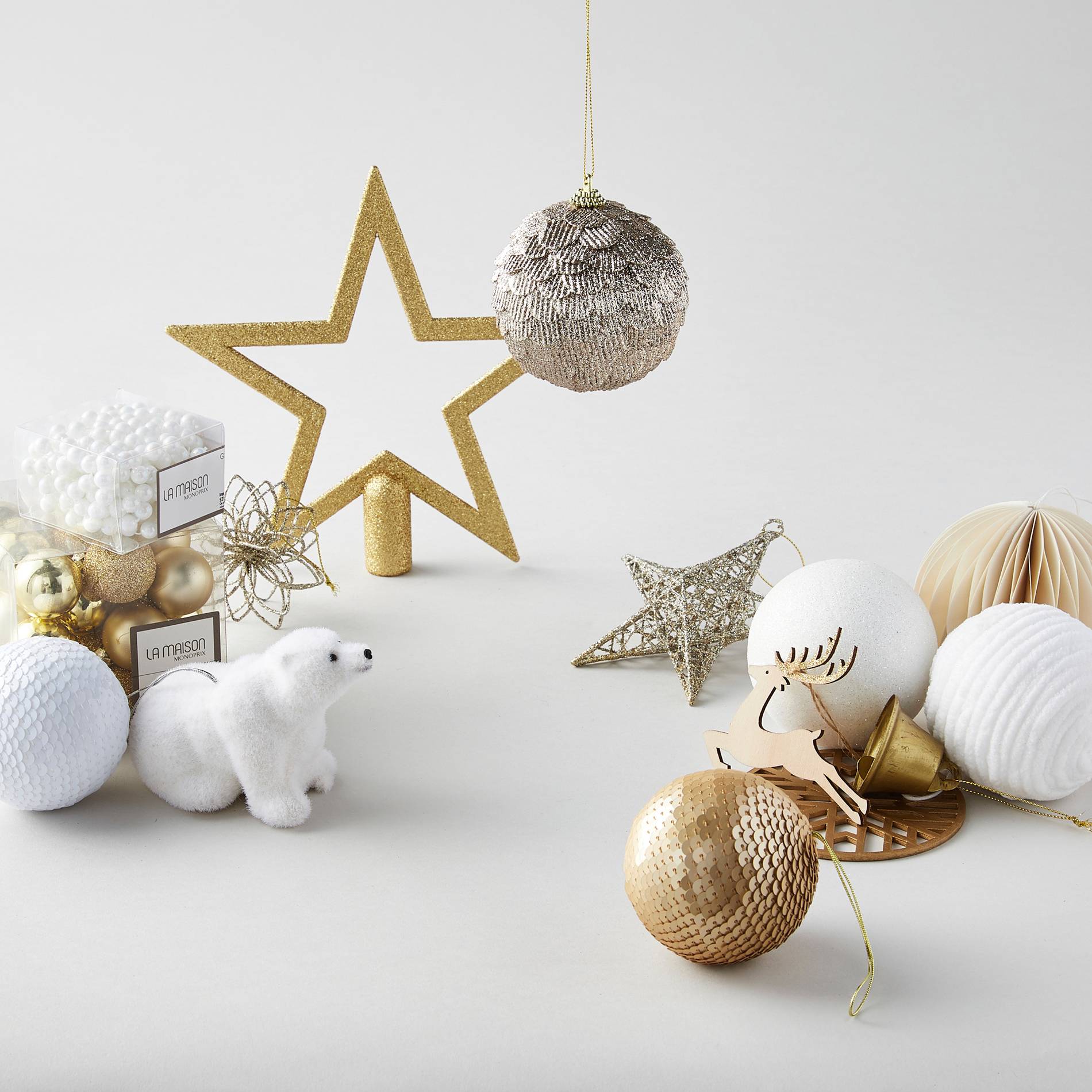 Kit d&eacute;coration du sapin, Blanc, large image number 0