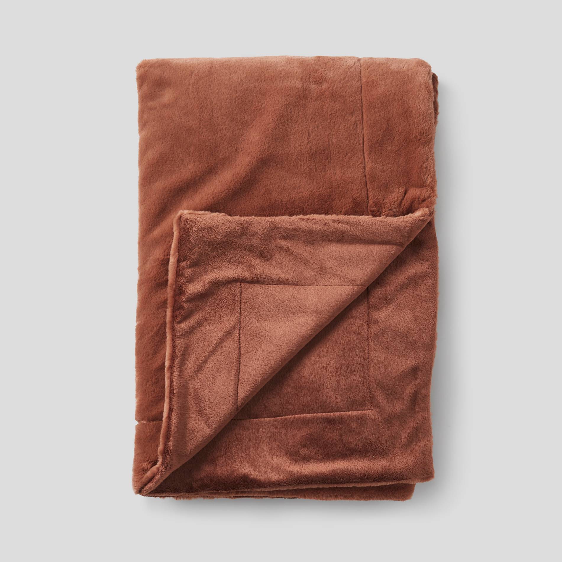 Plaid doudou marron, 130x170cm, Brun clair, large image number 0