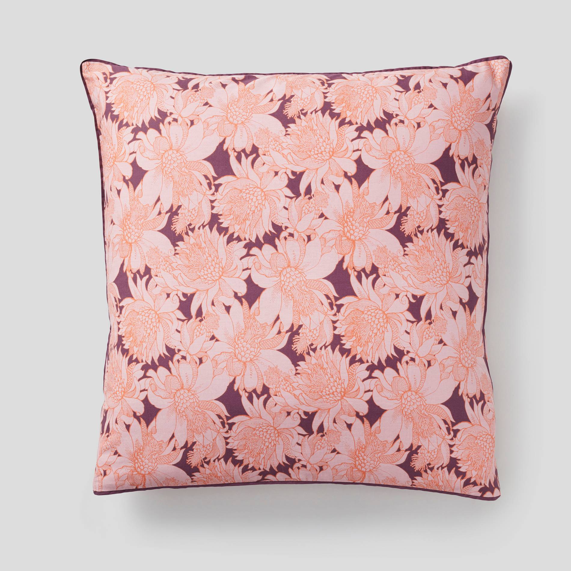 Taie d'oreiller carrée, 63x63cm, percale, Rouge cuit, large image number 0.0