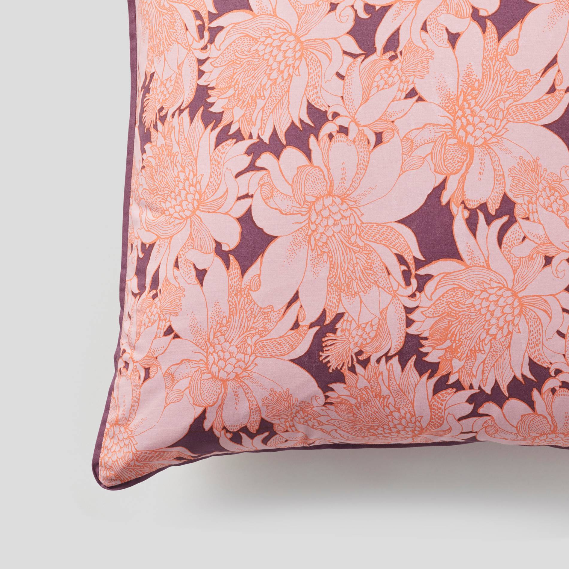 Taie d'oreiller carrée, 63x63cm, percale, Rouge cuit, large image number 1