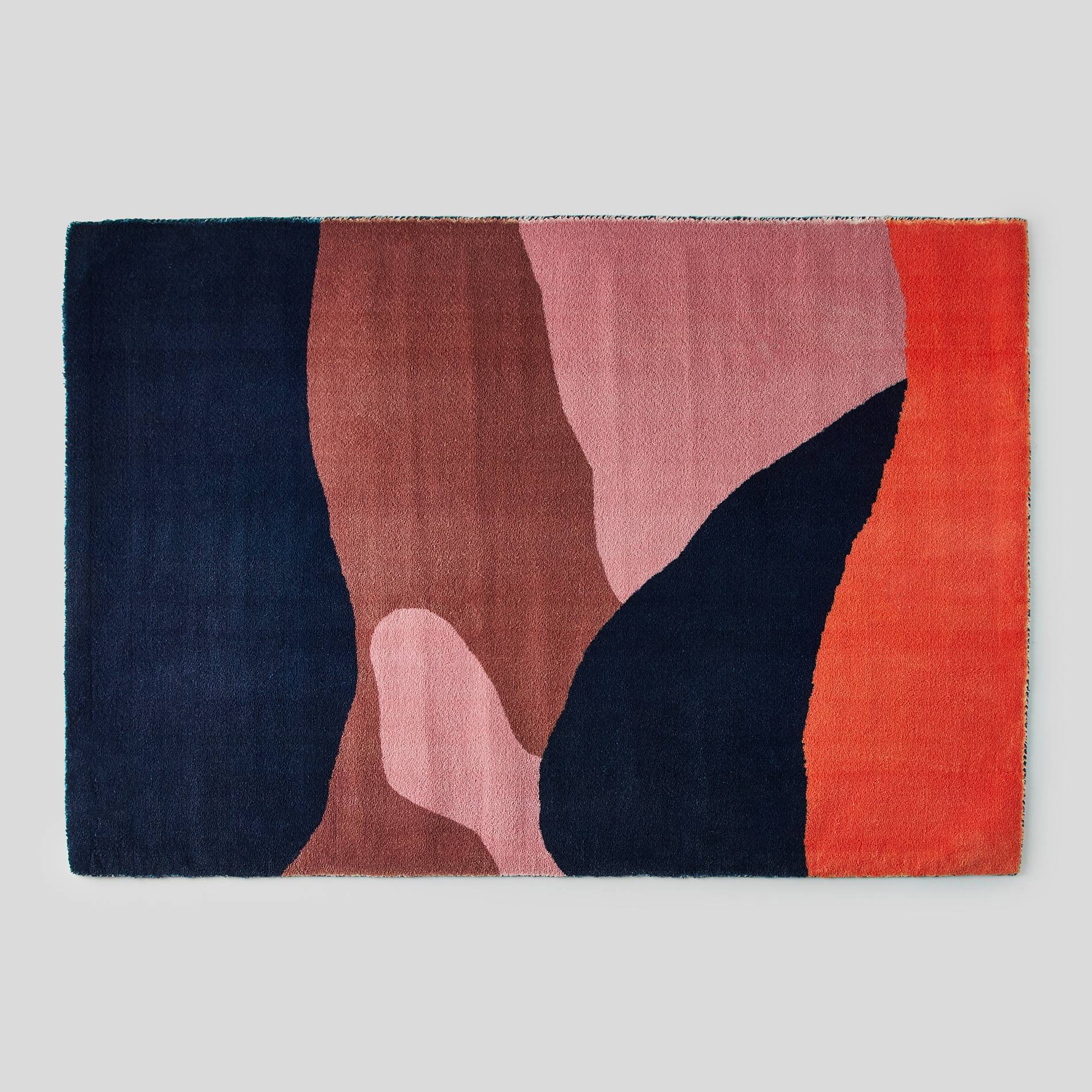 Tapis tufté, imprimé géométrique, 120x180cm, Rouge cuit, large image number 0