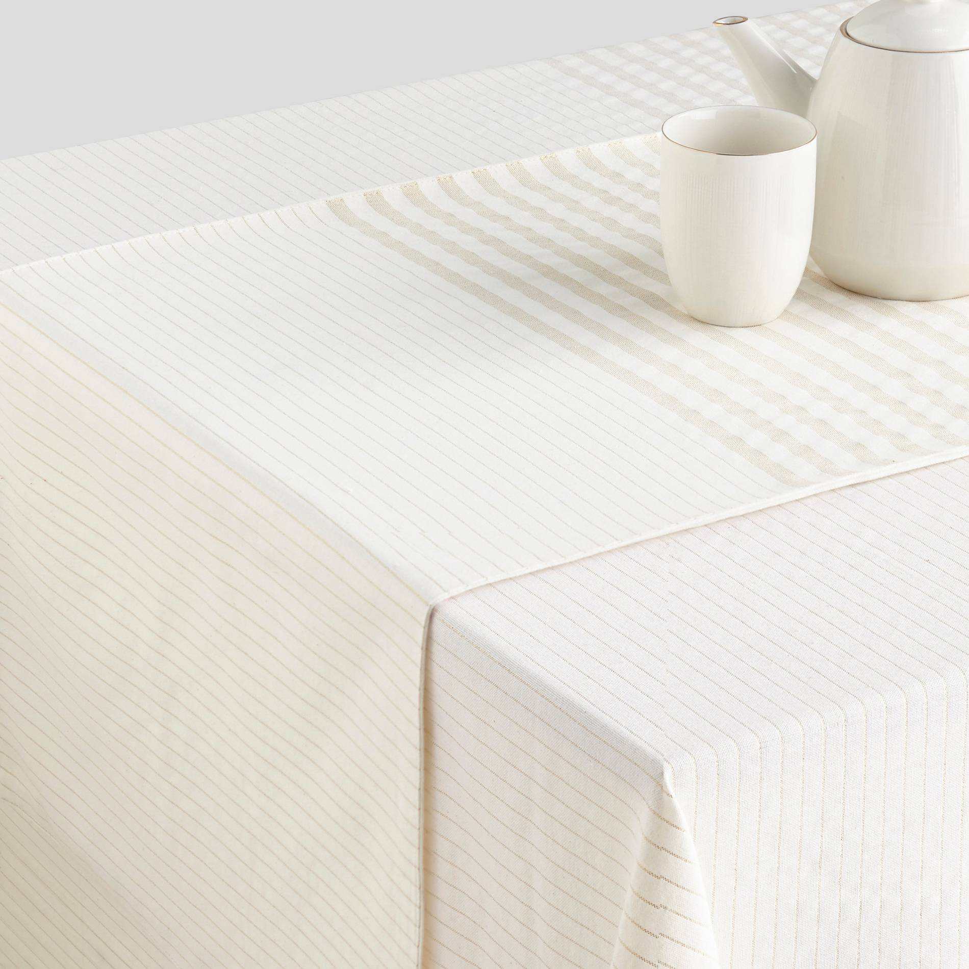 Chemin de table, 150x220cm, Kaki, large image number 1