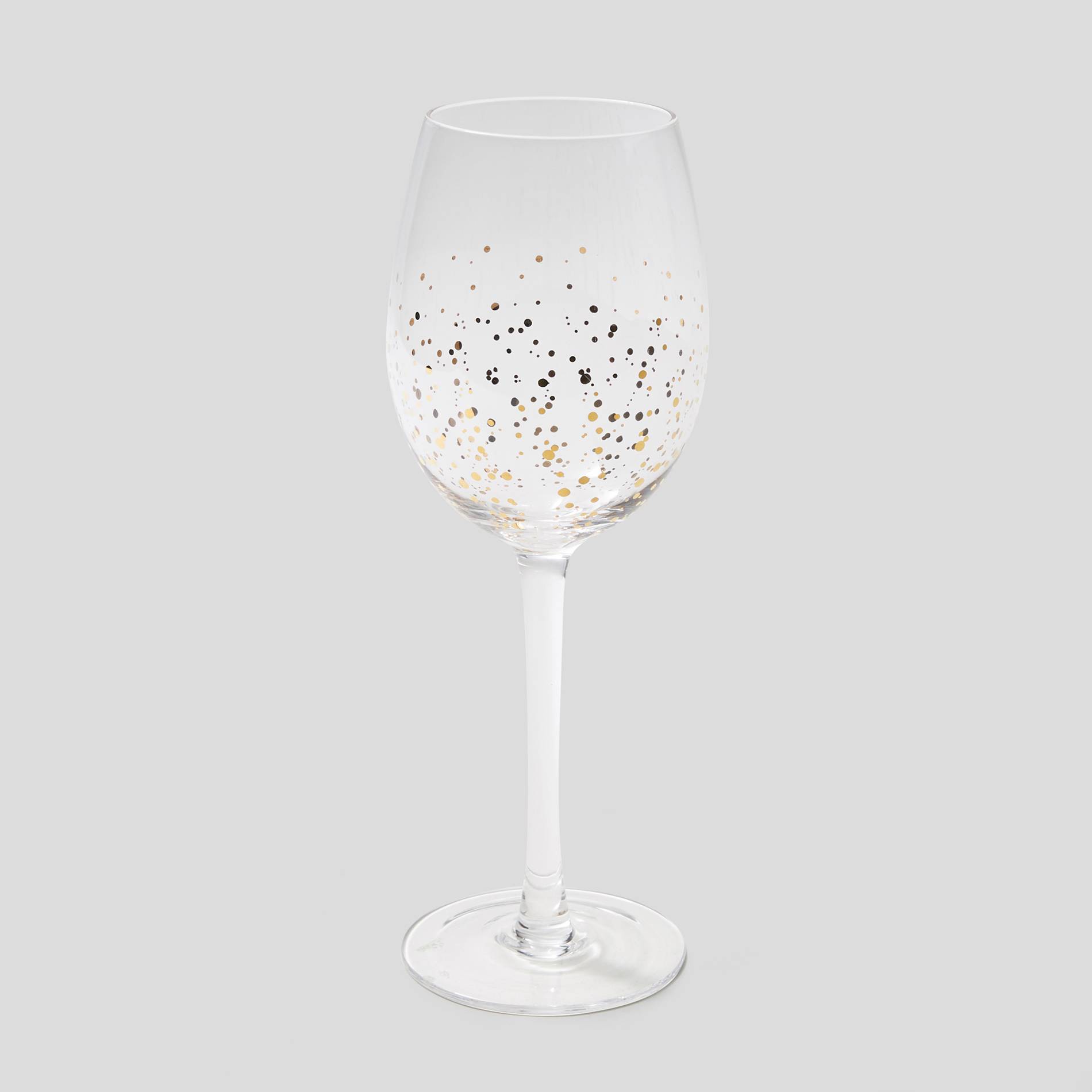 Verre à vin à pois - doré, Safran, large image number 0