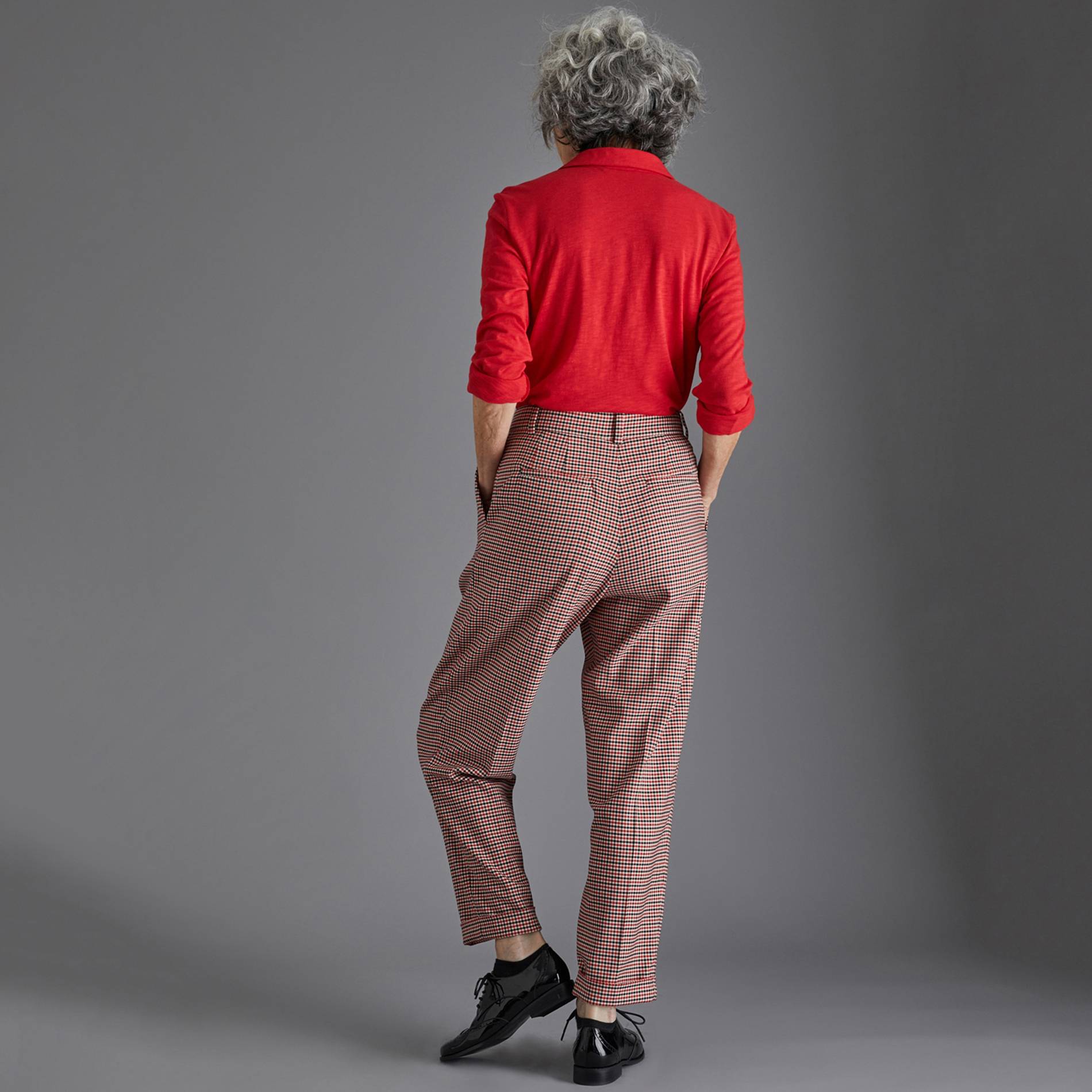 Pantalon a carreaux, Rouge, large image number 1.0
