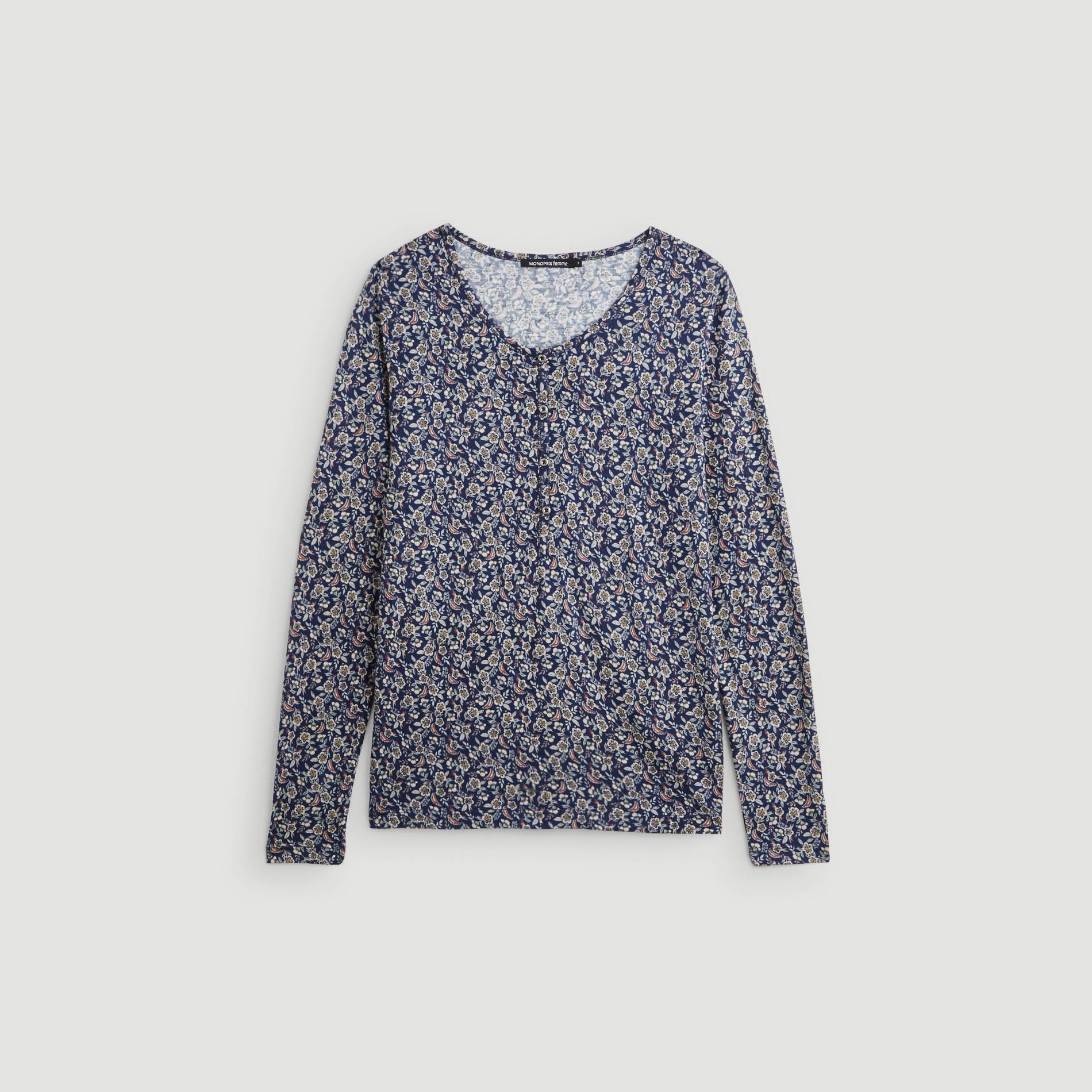 T-shirt tunis imprime, Bleu marine, large image number 2.0