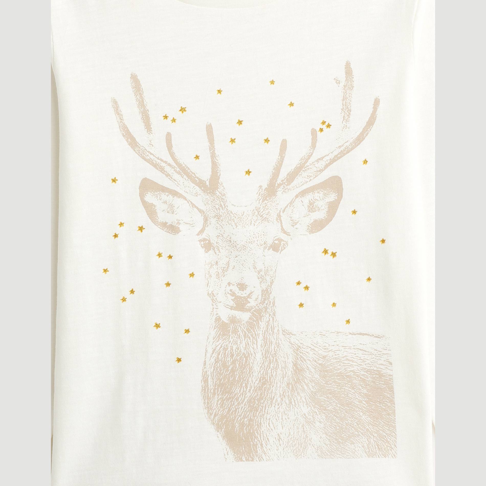 T-shirt manches longues imprime, Ecru, large image number 2