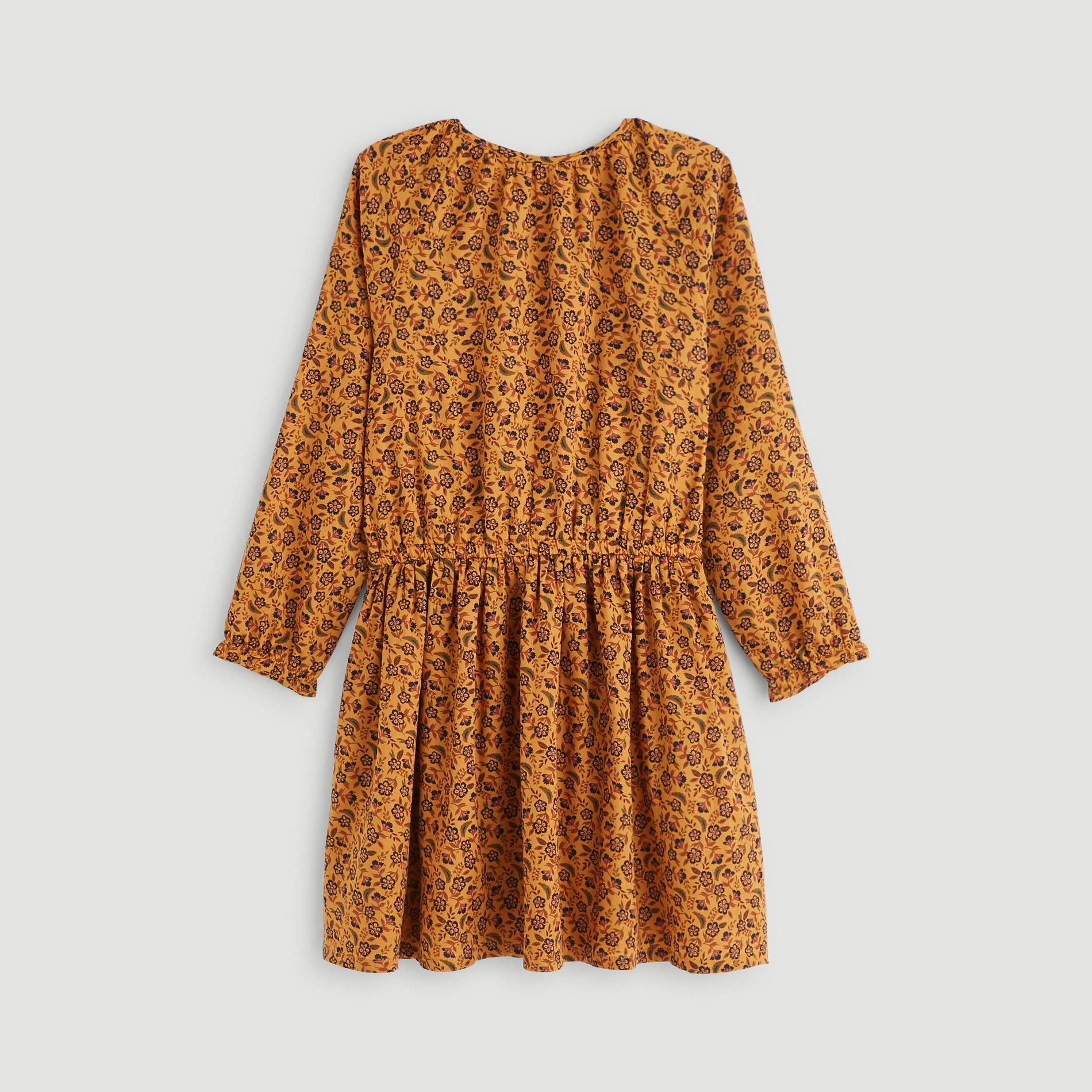 Robe twill imprimee, Moutarde, large image number 1.0