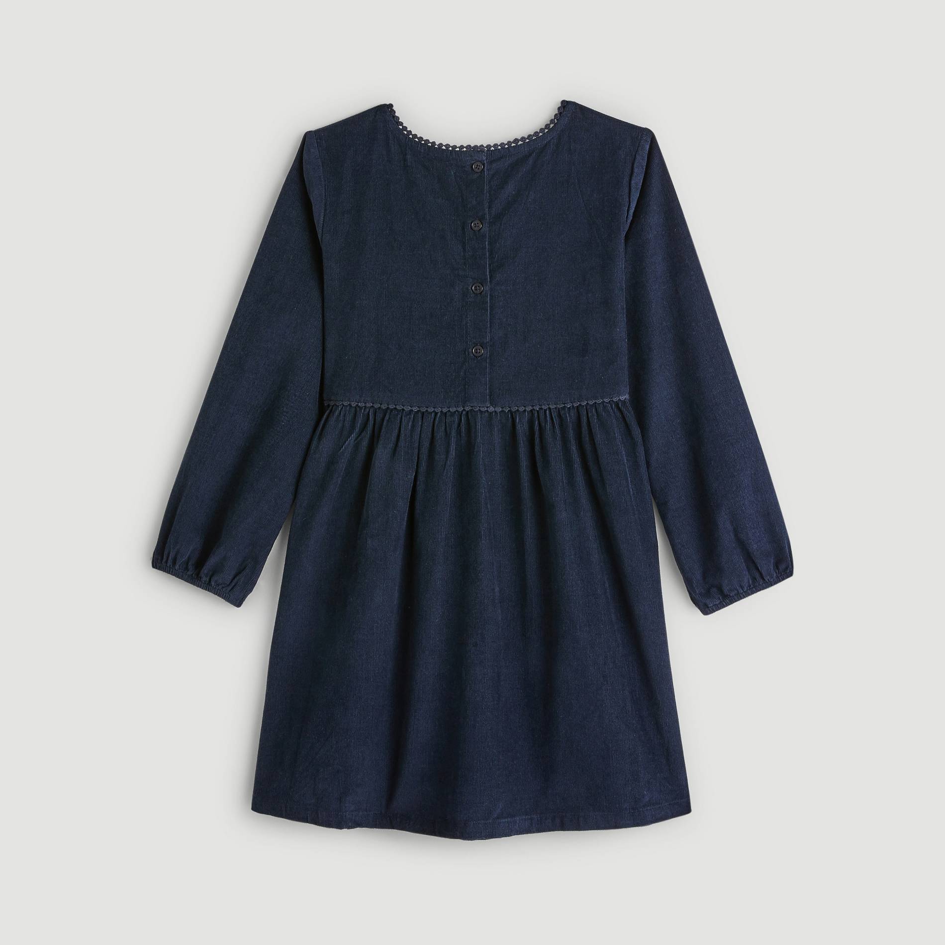 Robe en velours, Bleu marine, large image number 1