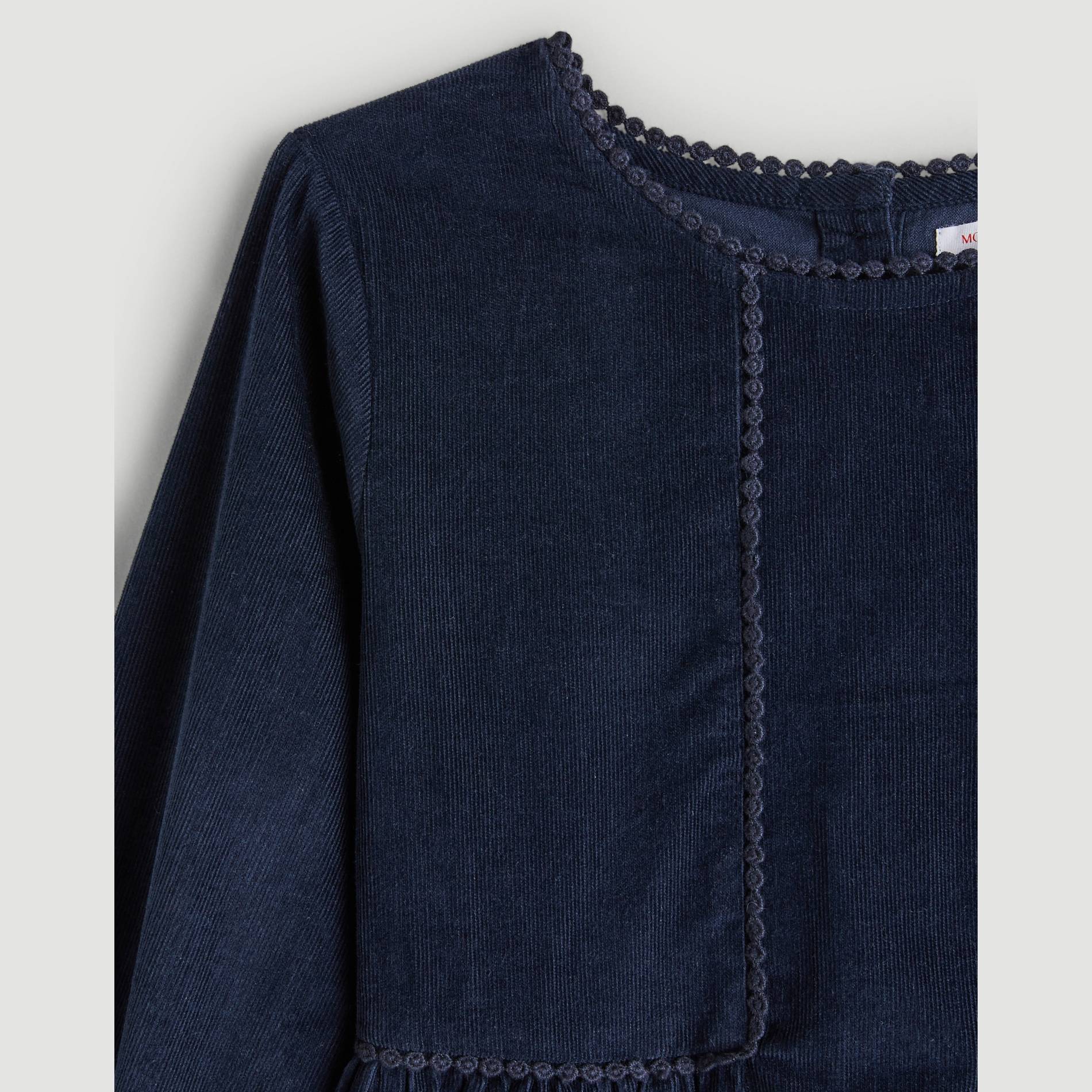 Robe en velours, Bleu marine, large image number 2