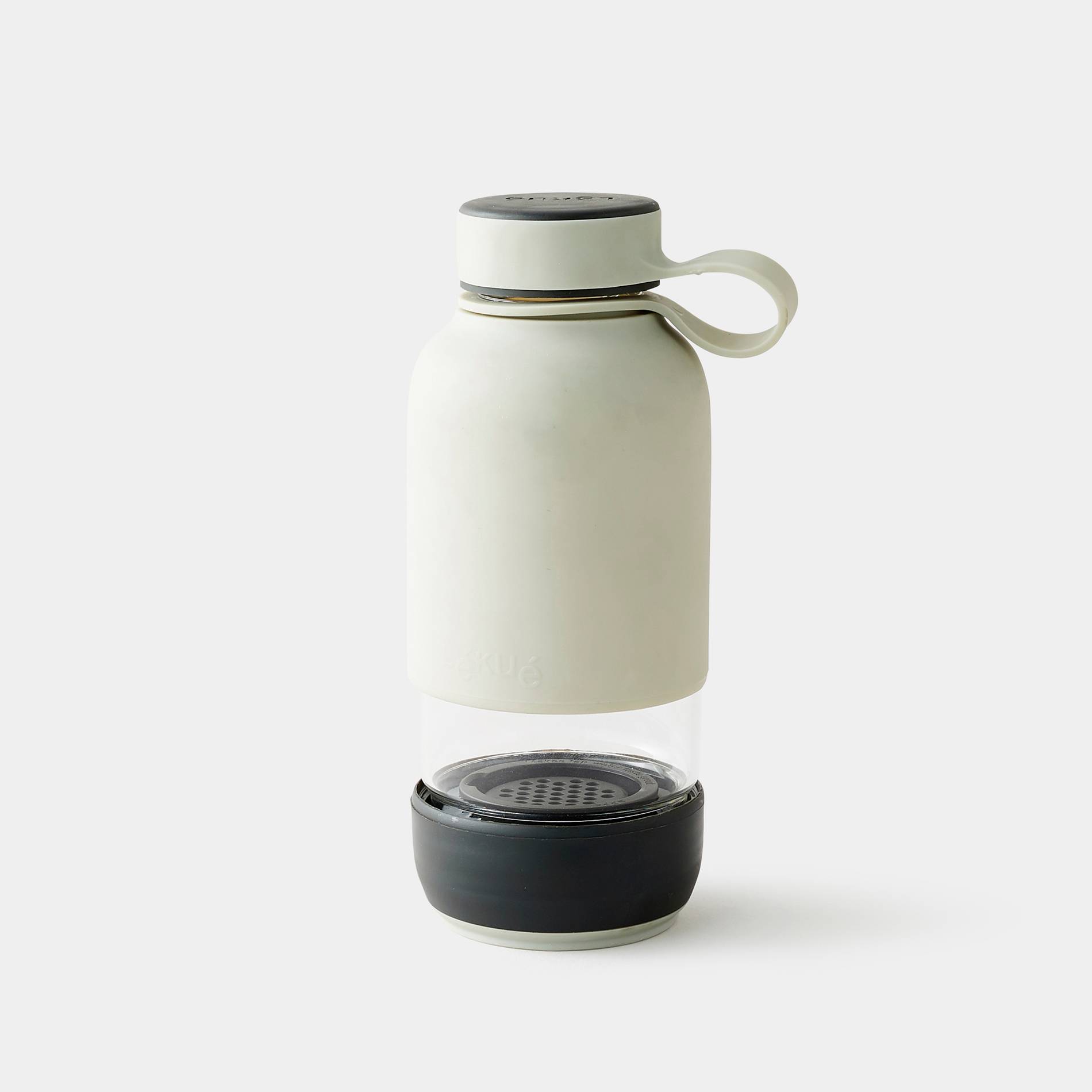 Bouteille en verre avec filtre en charbon, Gris anthracite, large image number 0