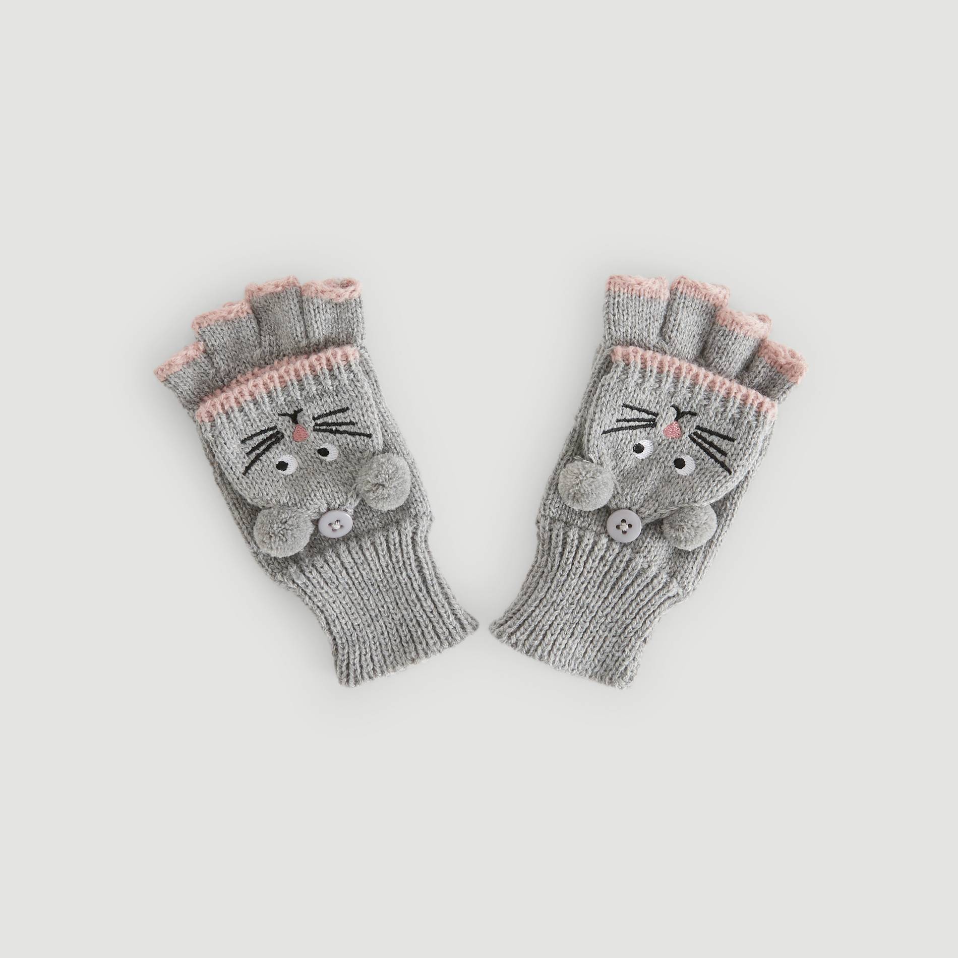 Mitaines, Gris moyen, large image number 0.0