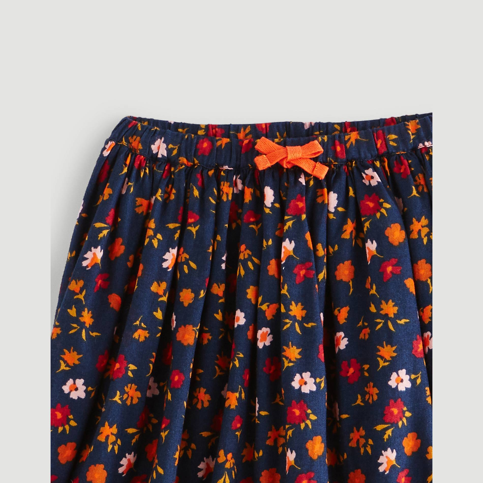 Jupe imprimee en twill, Bleu marine, large image number 2