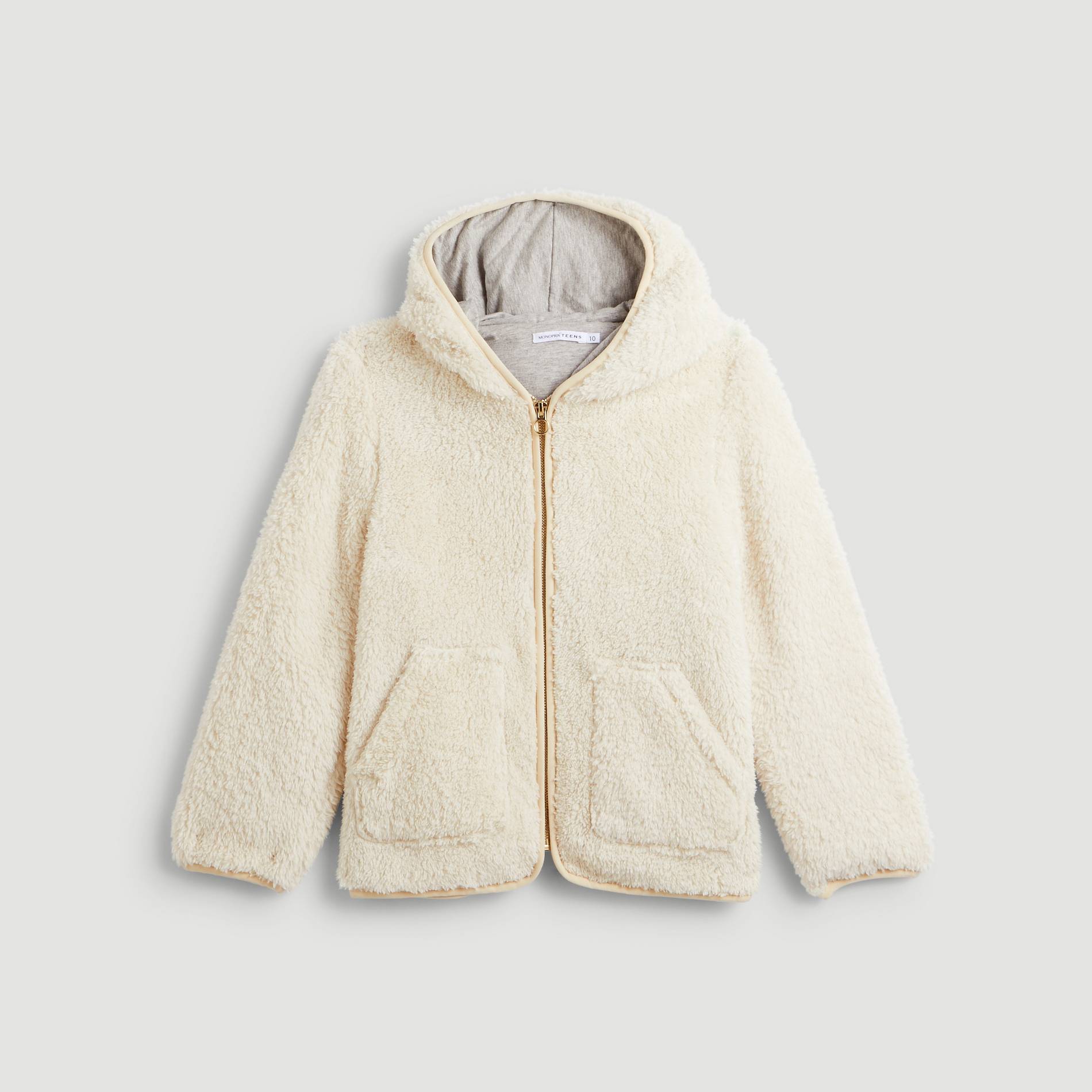 Sweat zipe, Ecru, large image number 1