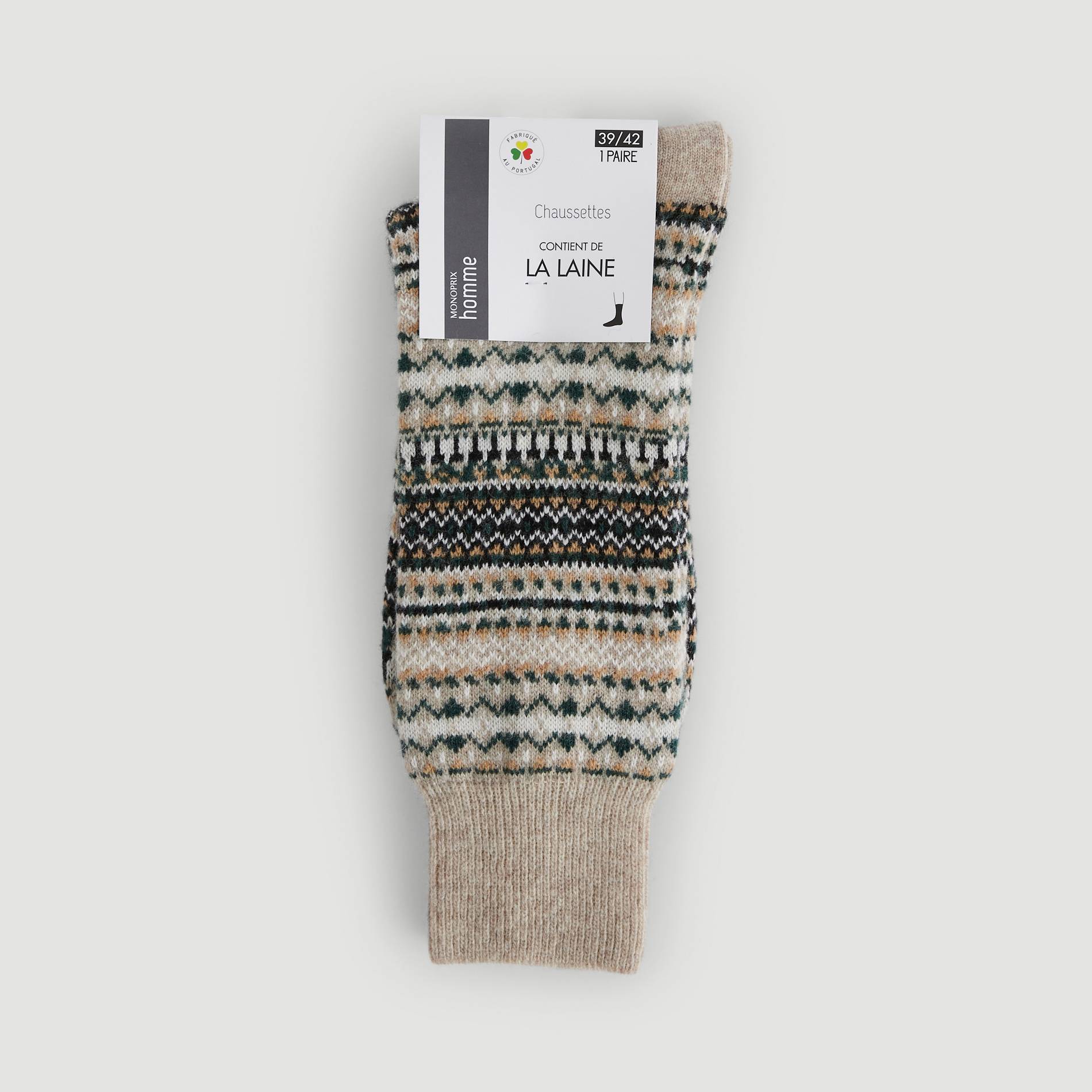 Chaussettes, Ecru, large image number 0