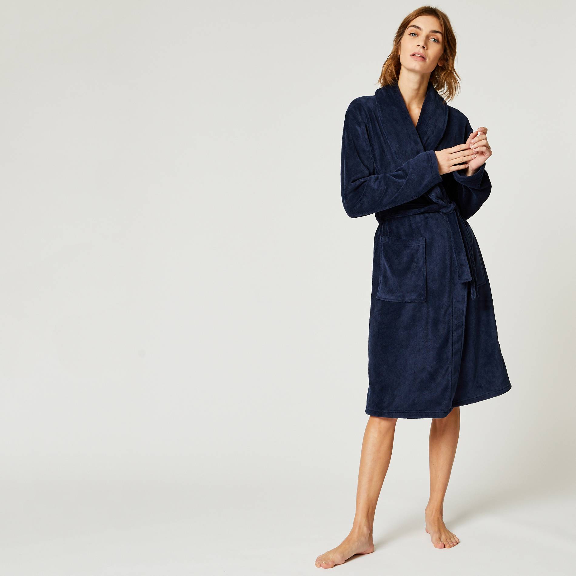 Peignoir long, Bleu marine, large image number 0.0