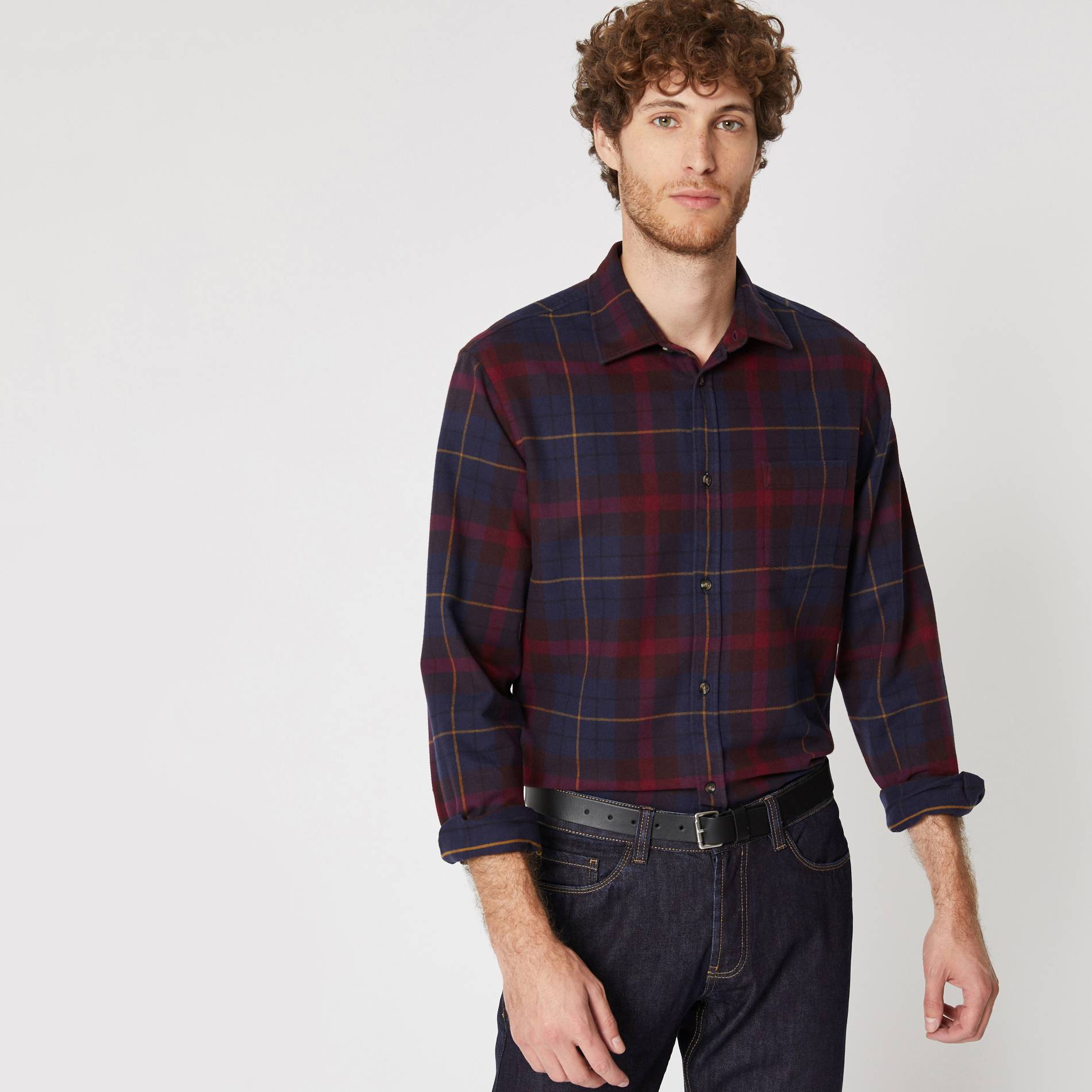 Chemise a carreaux, Bleu marine, large image number 0