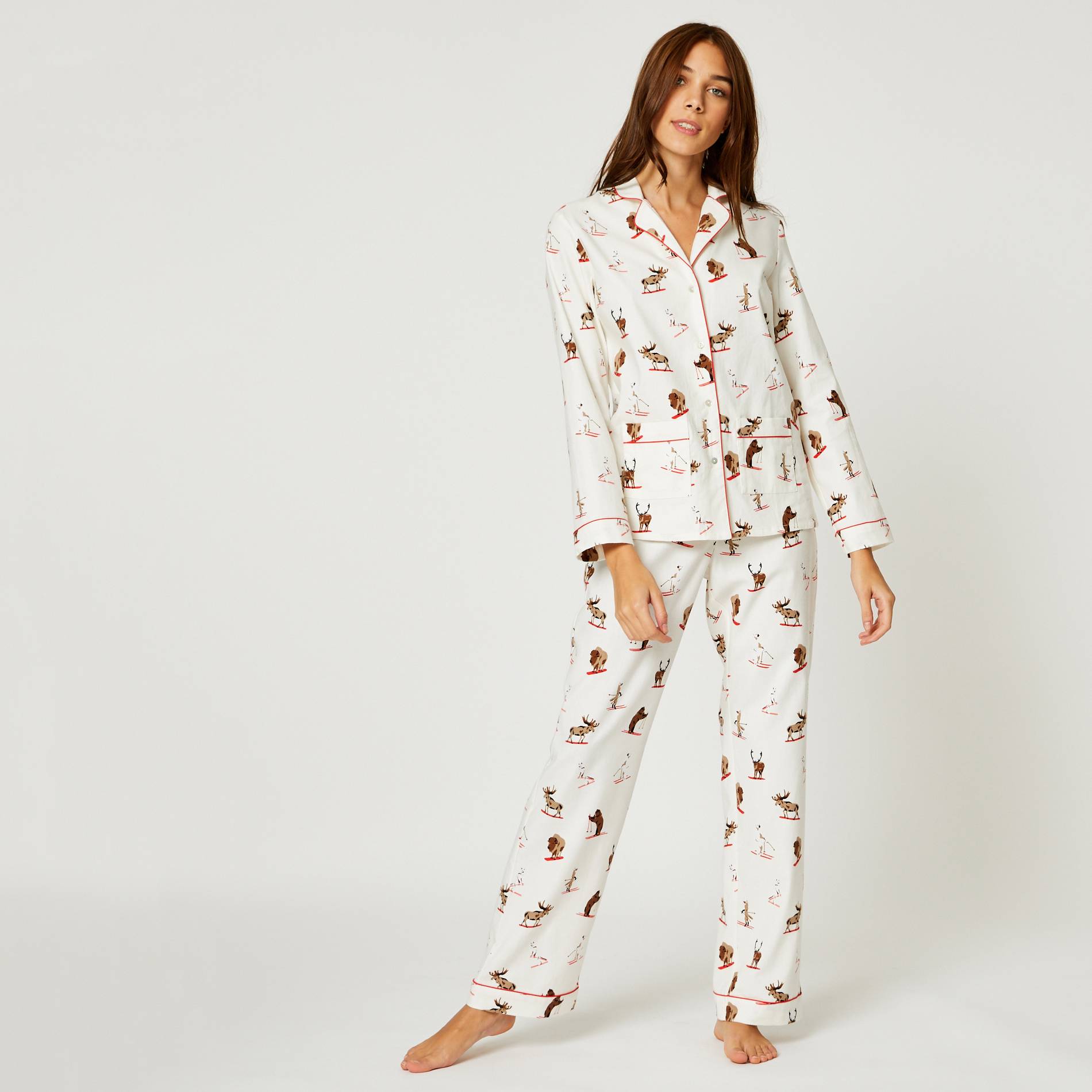 Pyjama imprime, Blanc, large image number 0.0