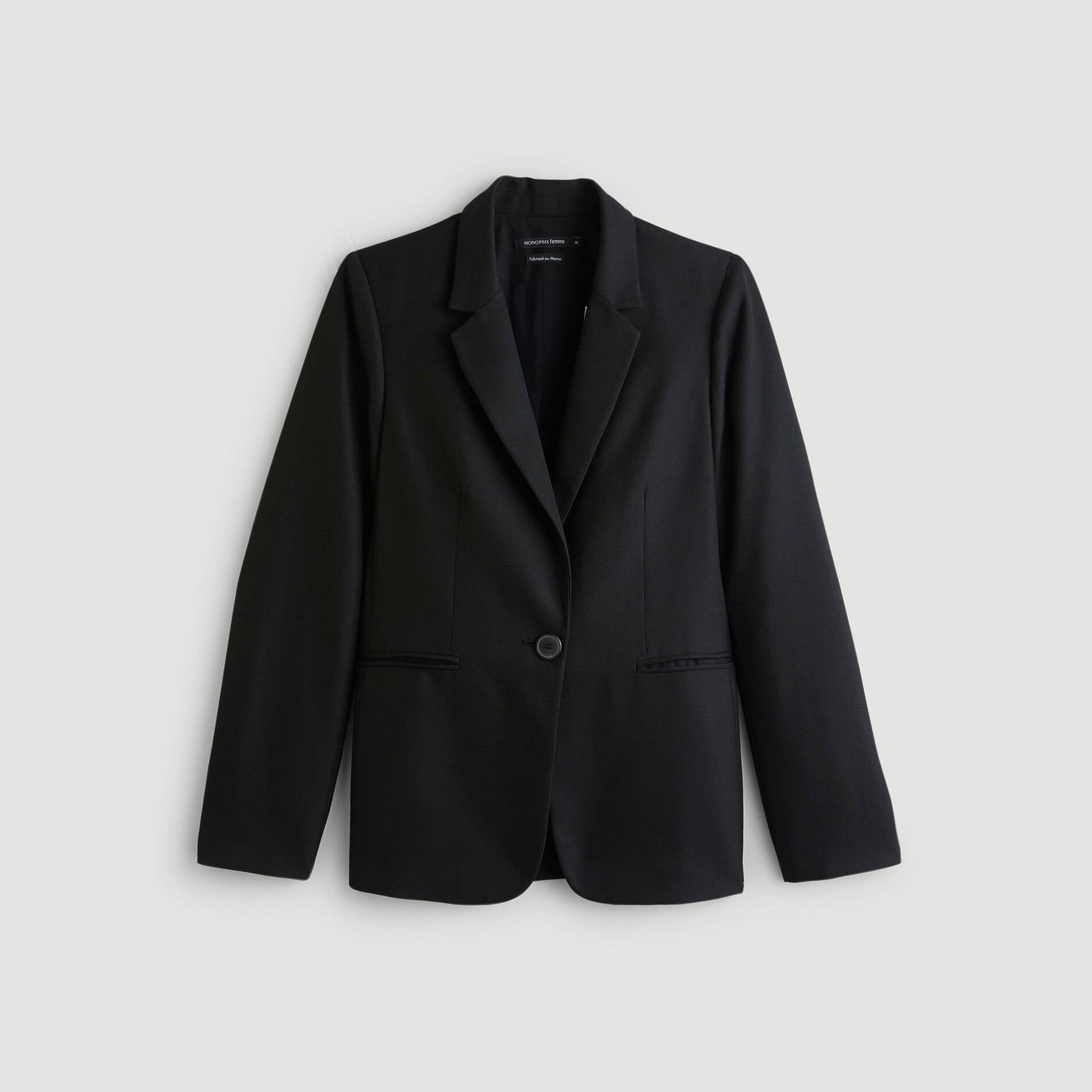 Blazer uni, Noir, large image number 2.0