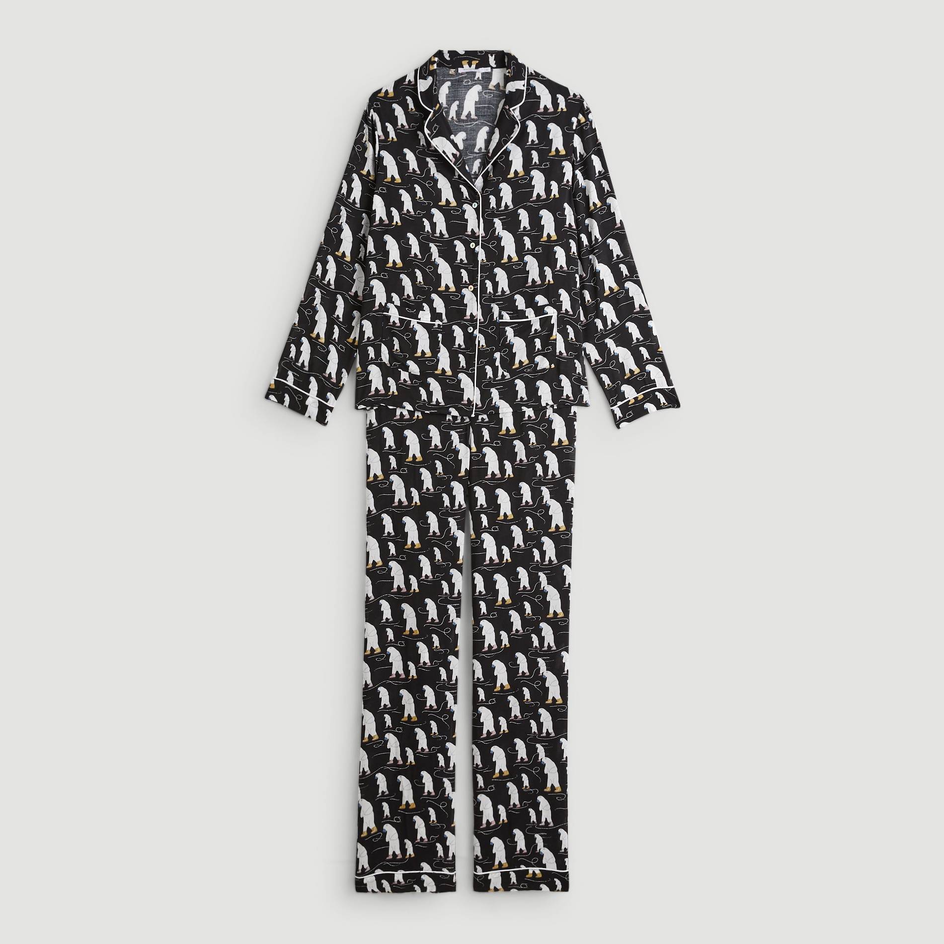 Pyjama imprime, Noir, large image number 2