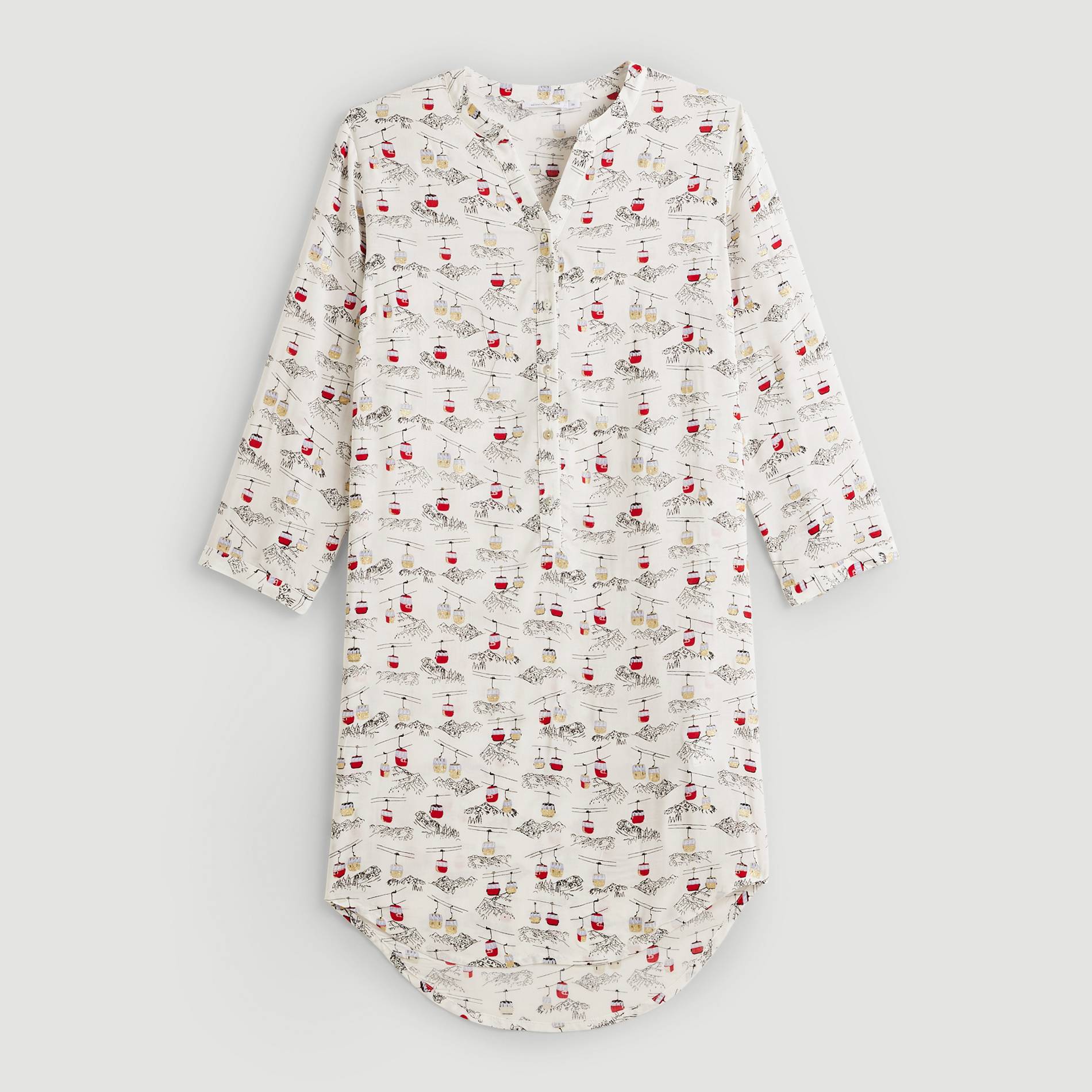 Chemise de nuit imprimee, Blanc, large image number 2