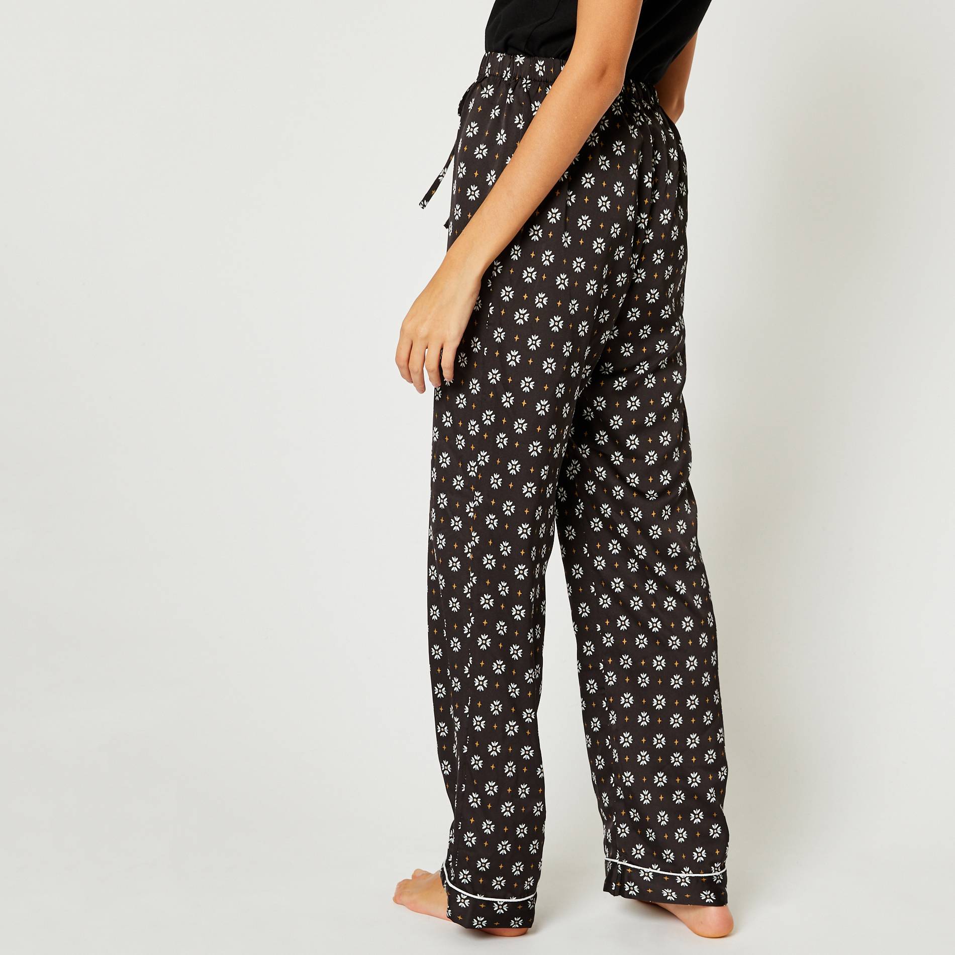 Pantalon imprime, Noir, large image number 1.0